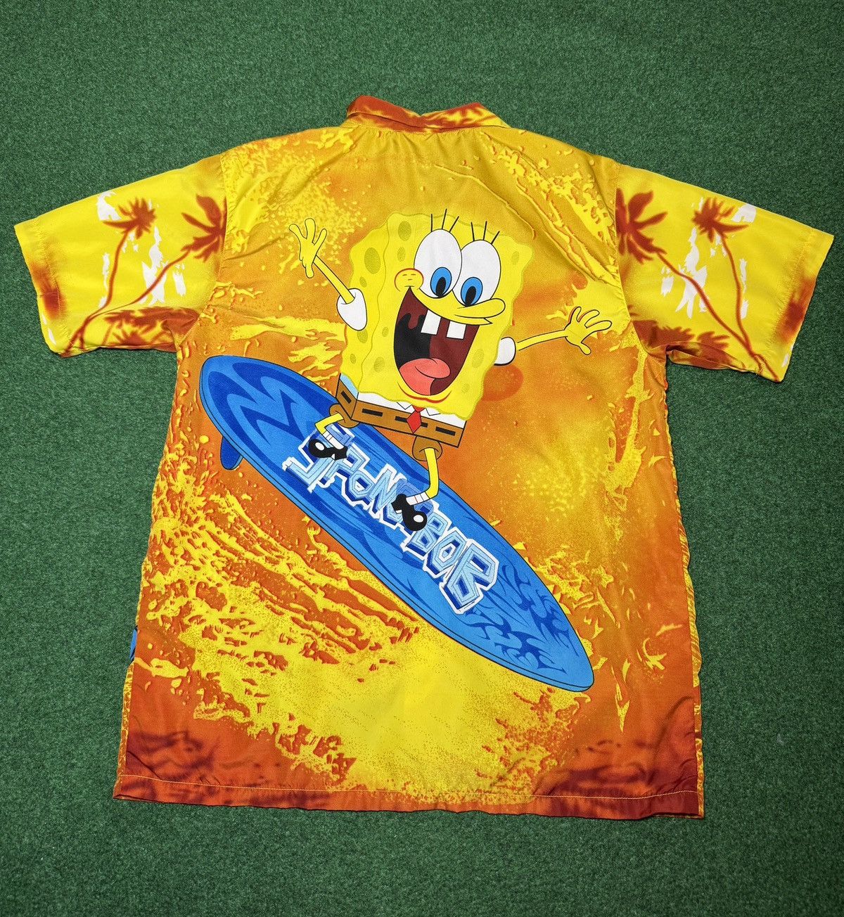 Nickelodeon Spongebob Hawaiian Surfer Nickelodeon L AOP Button Up Shirt Size US L / EU 52-54 / 3 - 2 Thumbnail