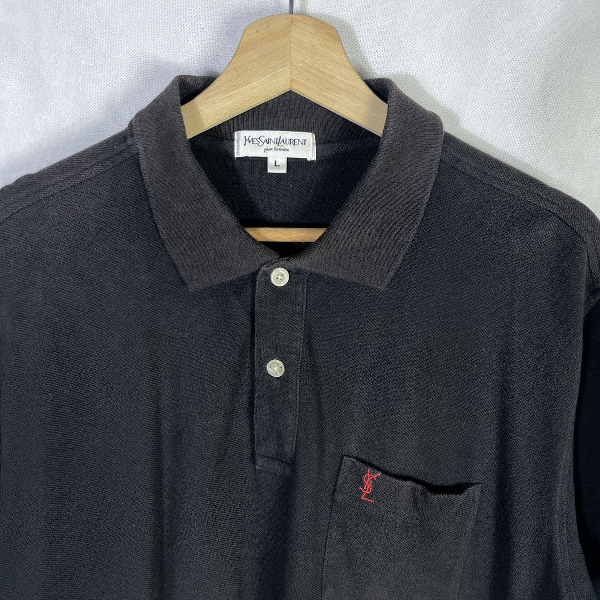 Vintage × Yves Saint Laurent Vintage Ysl Yves Saint Laurent Polo Pocket Tshirt Size US L / EU 52-54 / 3 - 5 Thumbnail
