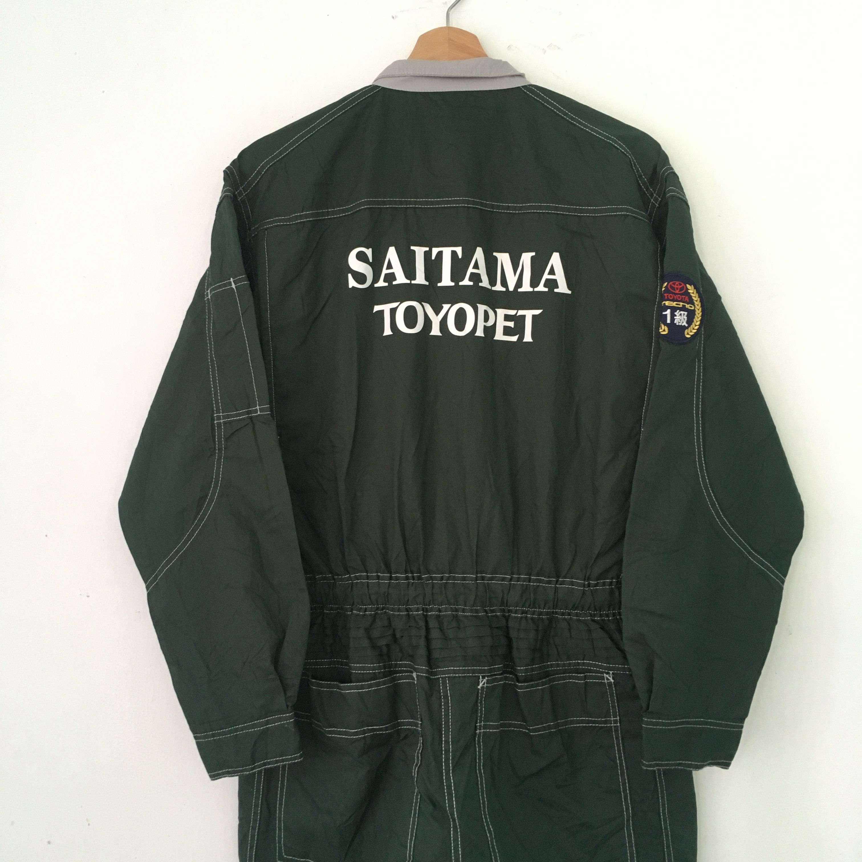 Japanese Brand Vintage 90's Toyota Techno Japan Green Coveralls Size US M / EU 48-50 / 2 - 9 Thumbnail
