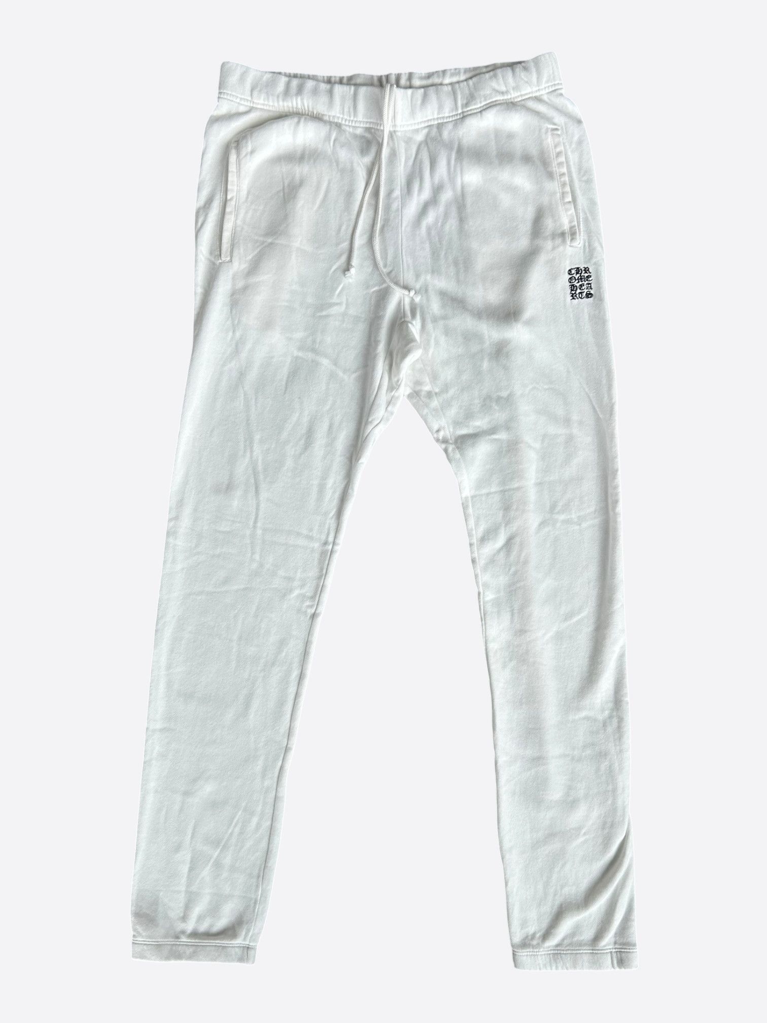 Chrome Hearts White & Black Embroidered Eyechart Logo Women's Sweatpants Size 32" / US 10 / IT 46 - 1 Thumbnail