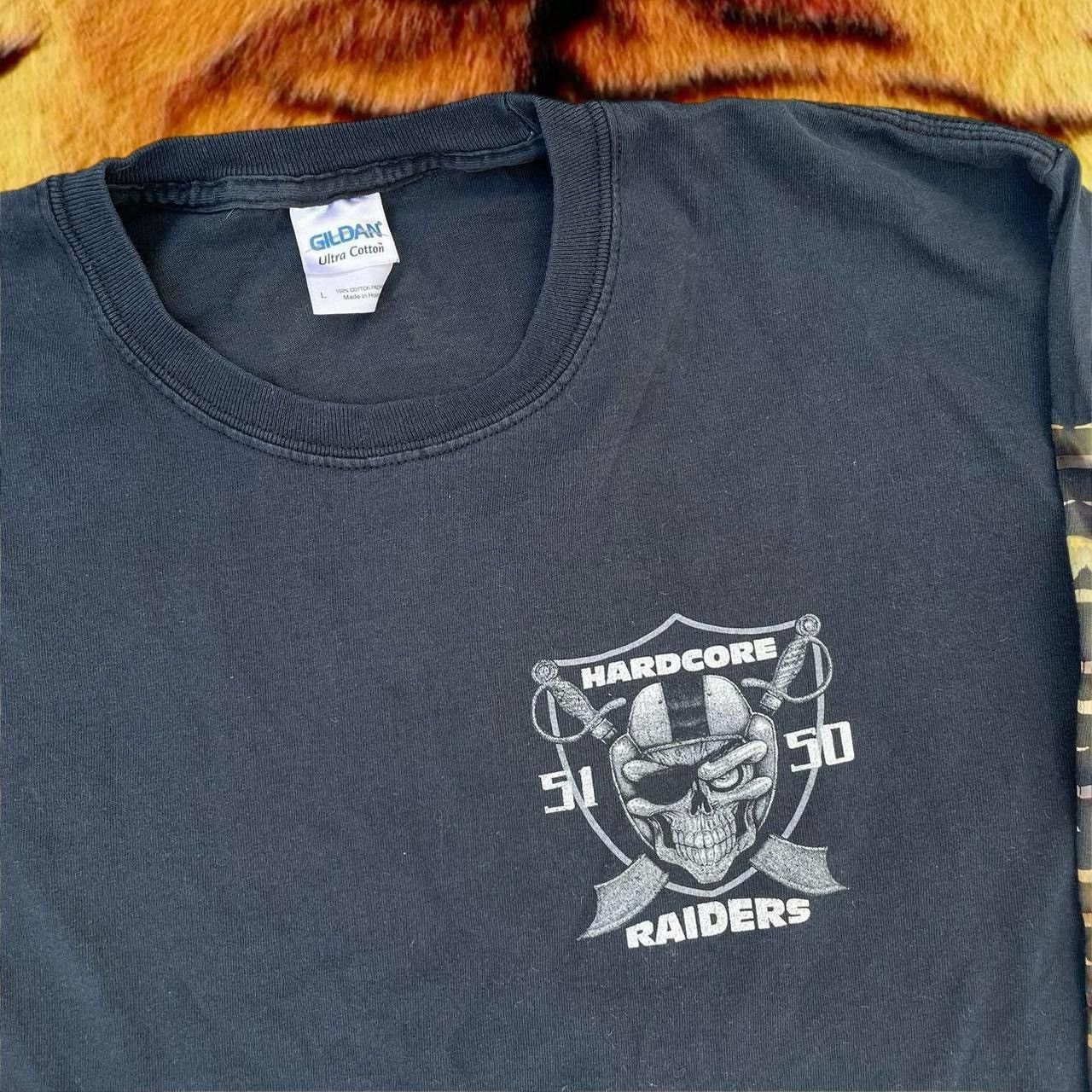 NFL × Vintage Vintage Y2K Oakland Raiders Skull Long Sleeve T-Shirt Black Size US L / EU 52-54 / 3 - 3 Thumbnail