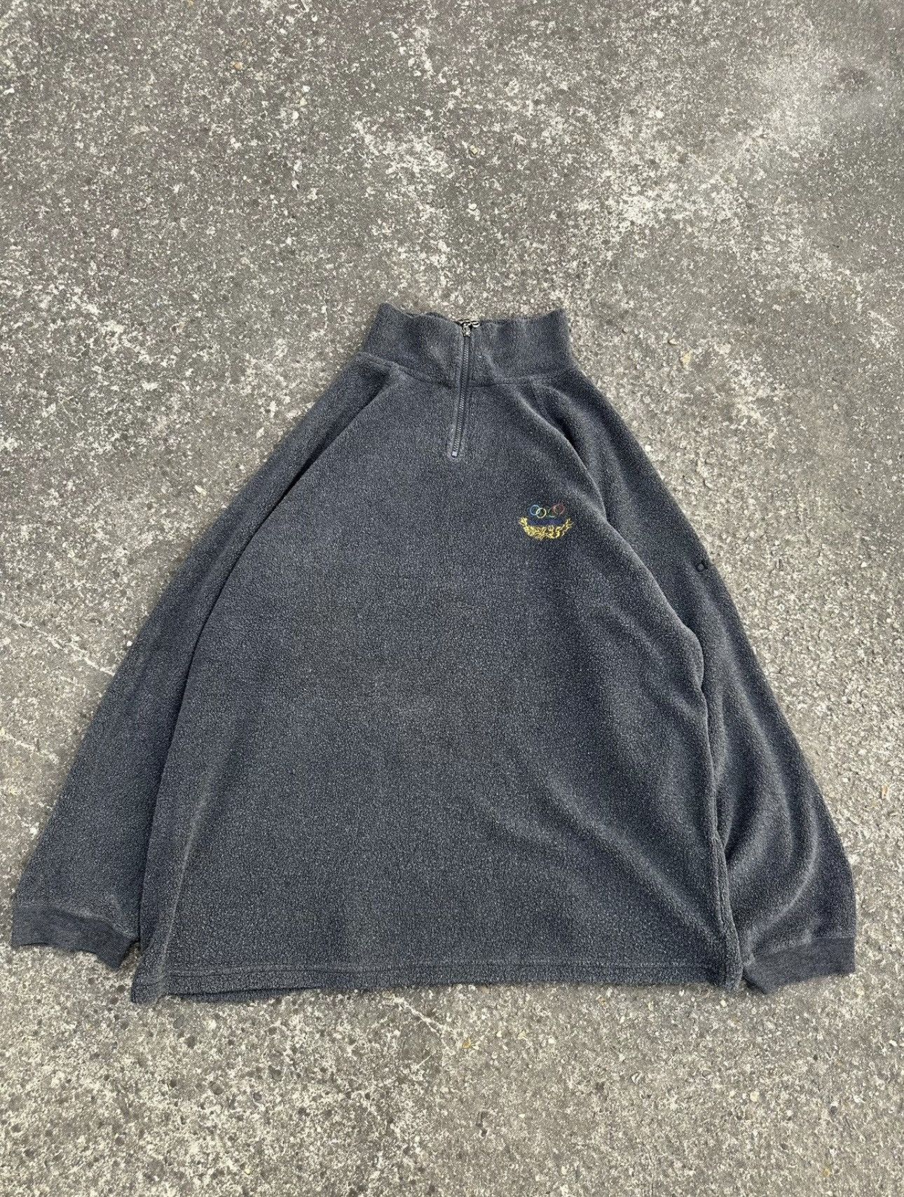 Adidas Vintage Adidas Half-Zip Fleece Olympic Collection Size US XL / EU 56 / 4 - 1 Thumbnail