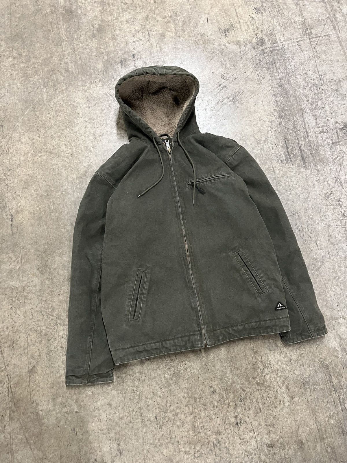 Carhartt × Vintage Carhartt style forest green canvas Sherpa lined workwear Size US L / EU 52-54 / 3 - 3 Thumbnail
