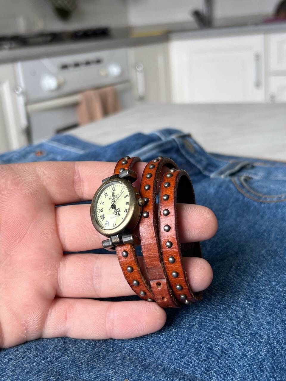 Japanese Brand × Vintage Vintage Japanese futuristic Watch Studded Leather Strap Size ONE SIZE - 3 Thumbnail