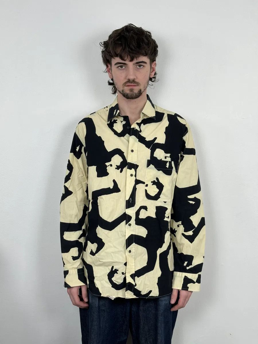 Moschino Moschino Beige & Black Crazy Monster Shirt Size US M / EU 48-50 / 2 - 3 Thumbnail