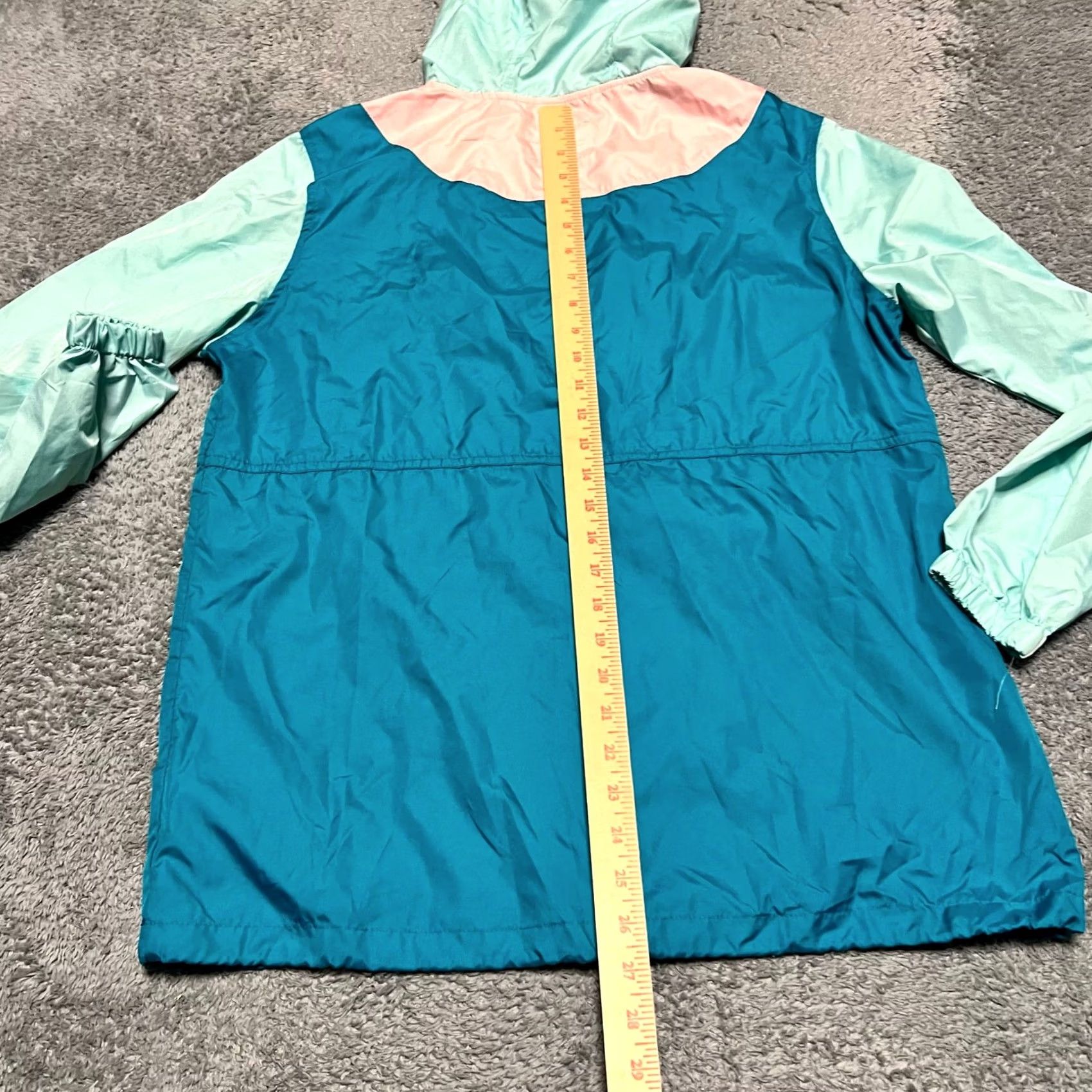 Empyre Empyre Windbreaker Jacket Women Large Hooded Pullover Colorblock Retro 90s Style Size L / US 10 / IT 46 - 5 Thumbnail