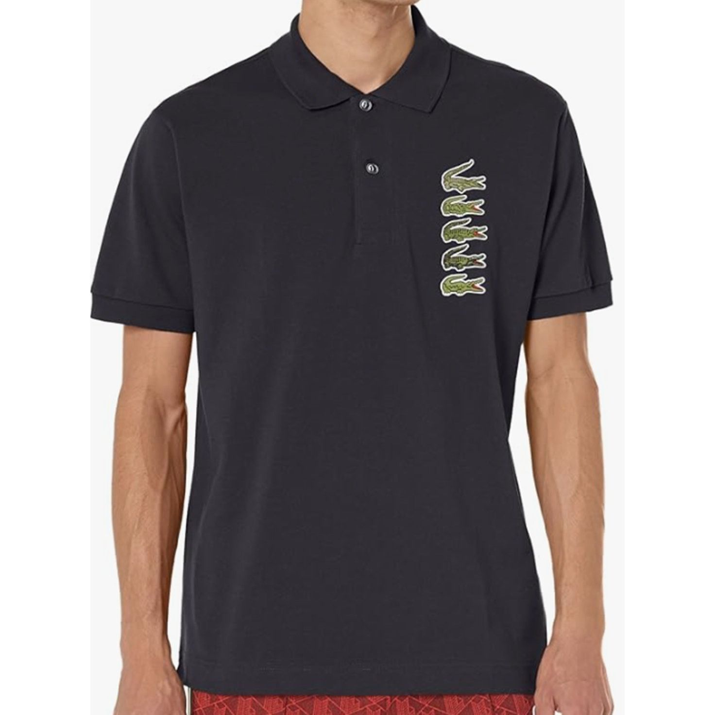 Lacoste Lacoste Men's Stacked Timeline Croc Badge Polo Abimes XL Size US XL / EU 56 / 4 - 1 Thumbnail