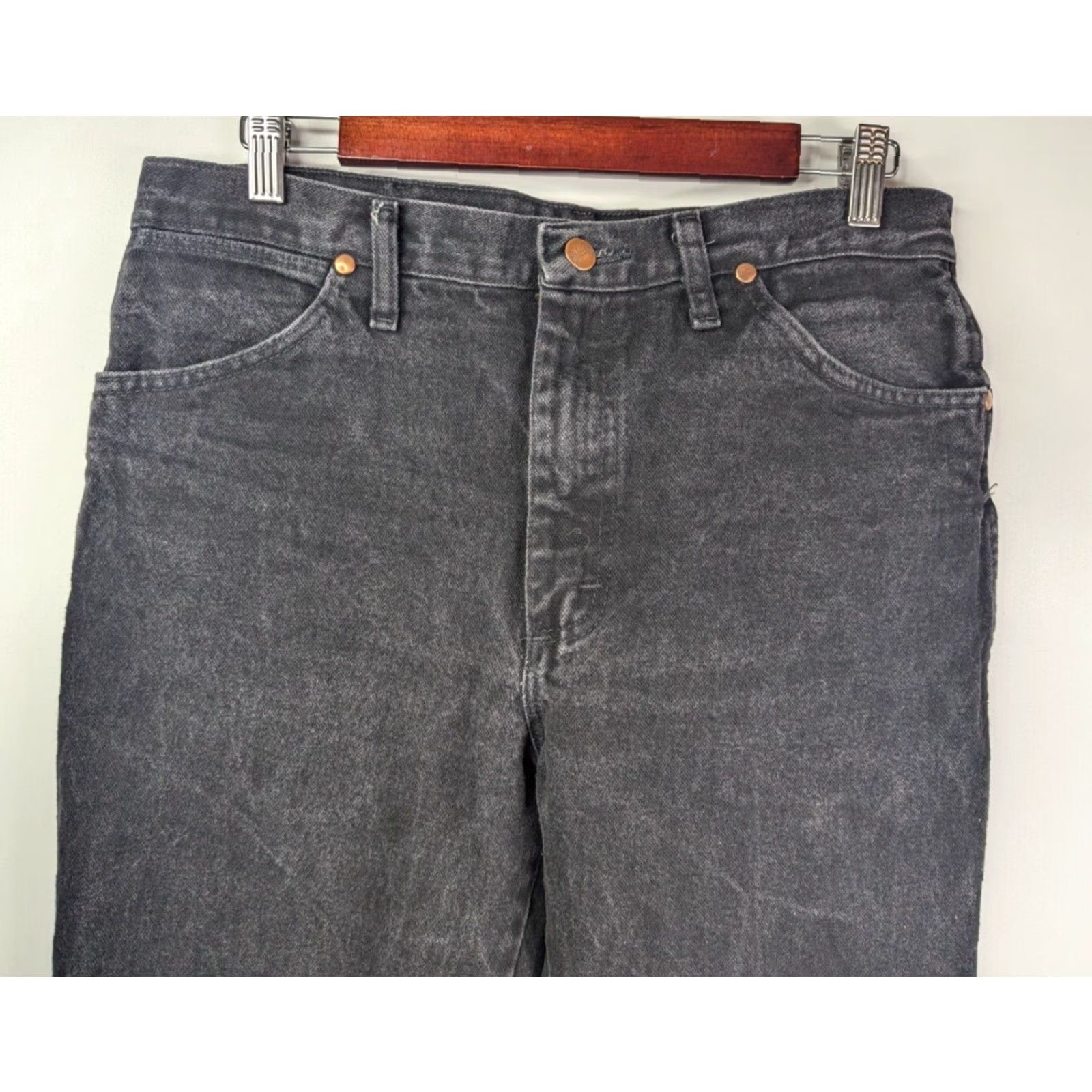 Wrangler Wrangler Black Denim Jeans Men's 34x30 Cowboy Cut Western 936WBK Wrangler Cowboy Cut Denim Jeans 34x30 Black 5-Pocket Western Wrangler Mens Size US 32 / EU 48 - 4 Thumbnail