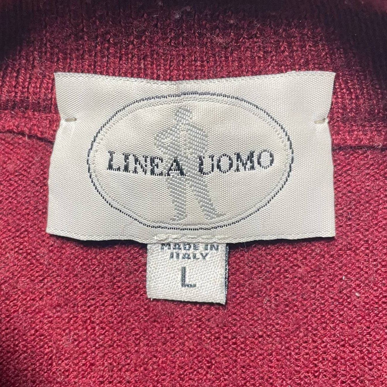 Other Linea Uomo Mock Neck Sweater Merino Wool Blend Red Large Size US L / EU 52-54 / 3 - 3 Thumbnail