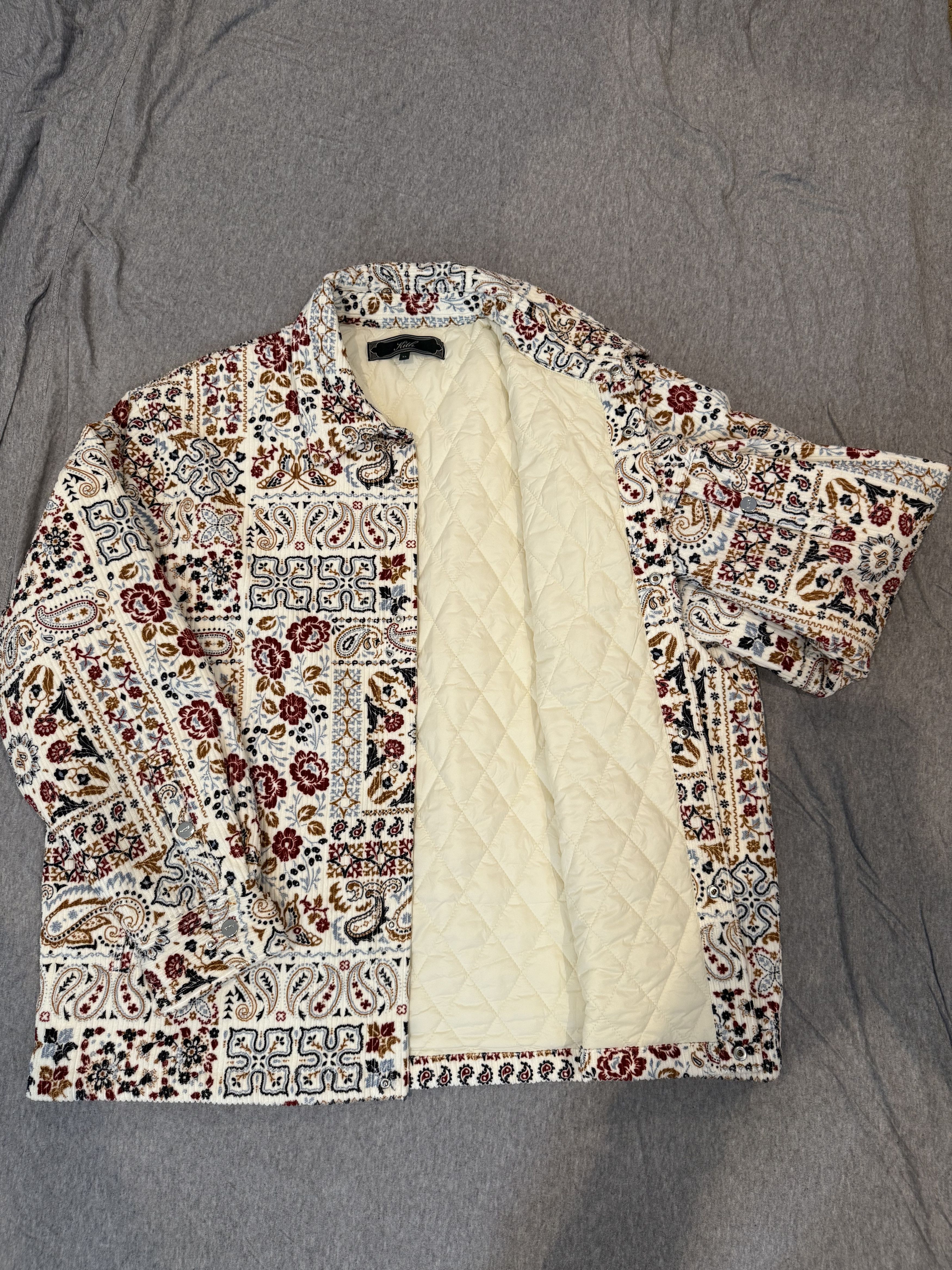 Kith Kith Paisley Brixton Puffed Shirt Jacket Sandrift Size US XL / EU 56 / 4 - 2 Thumbnail