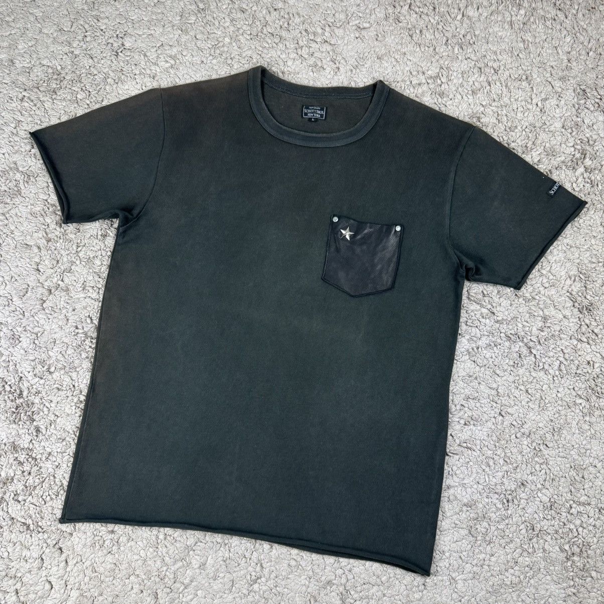 Schott Vintage Schott NYC One Star Leather Pocket T-shirt Size US L / EU 52-54 / 3 - 4 Thumbnail