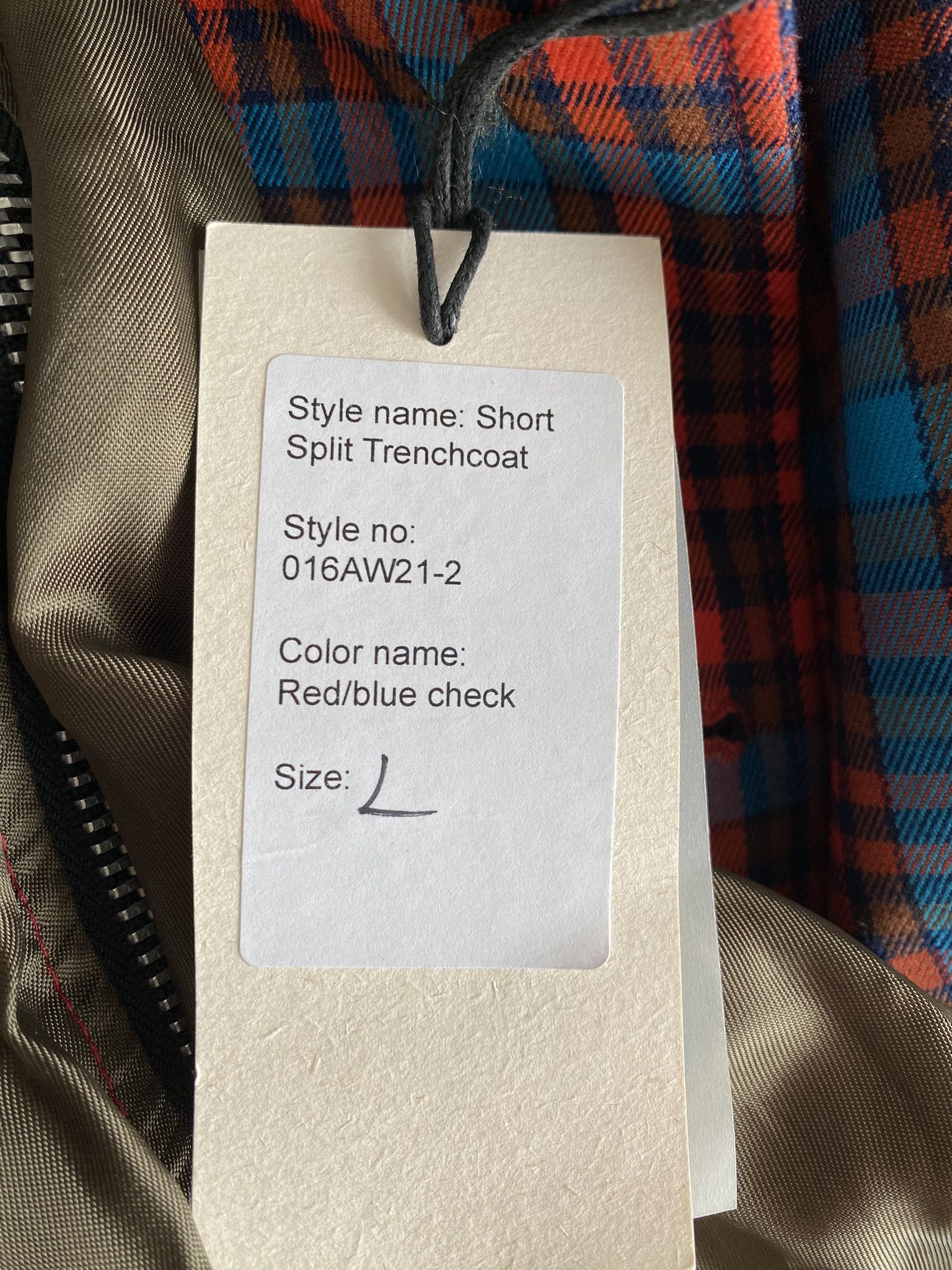 Acne Studios NWT $560 - Deadstock Check Long Split Trench Coat Size US L / EU 52-54 / 3 - 8 Thumbnail