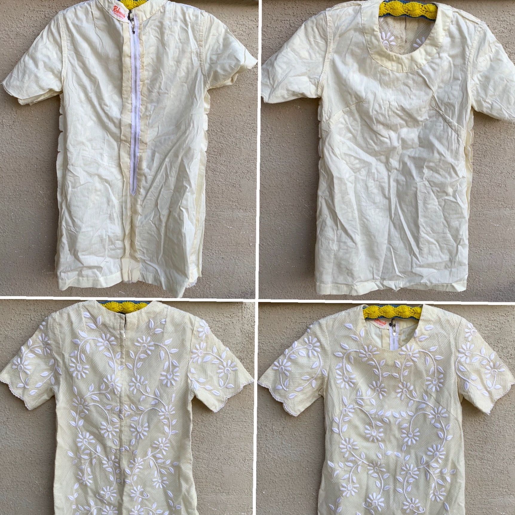 Vintage Vintage Rebecca’s Tarlac Manila Embroidered Dress Metal Talon Zipper Shift Dress Size S / US 4 / IT 40 - 7 Thumbnail