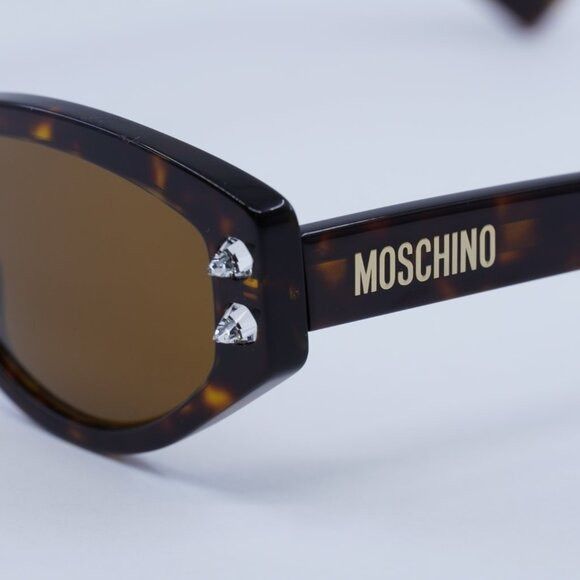 Moschino Moschino MOS109/S 0086 70 Sunglasses Havana Cat Eye Frame Size ONE SIZE - 2 Thumbnail
