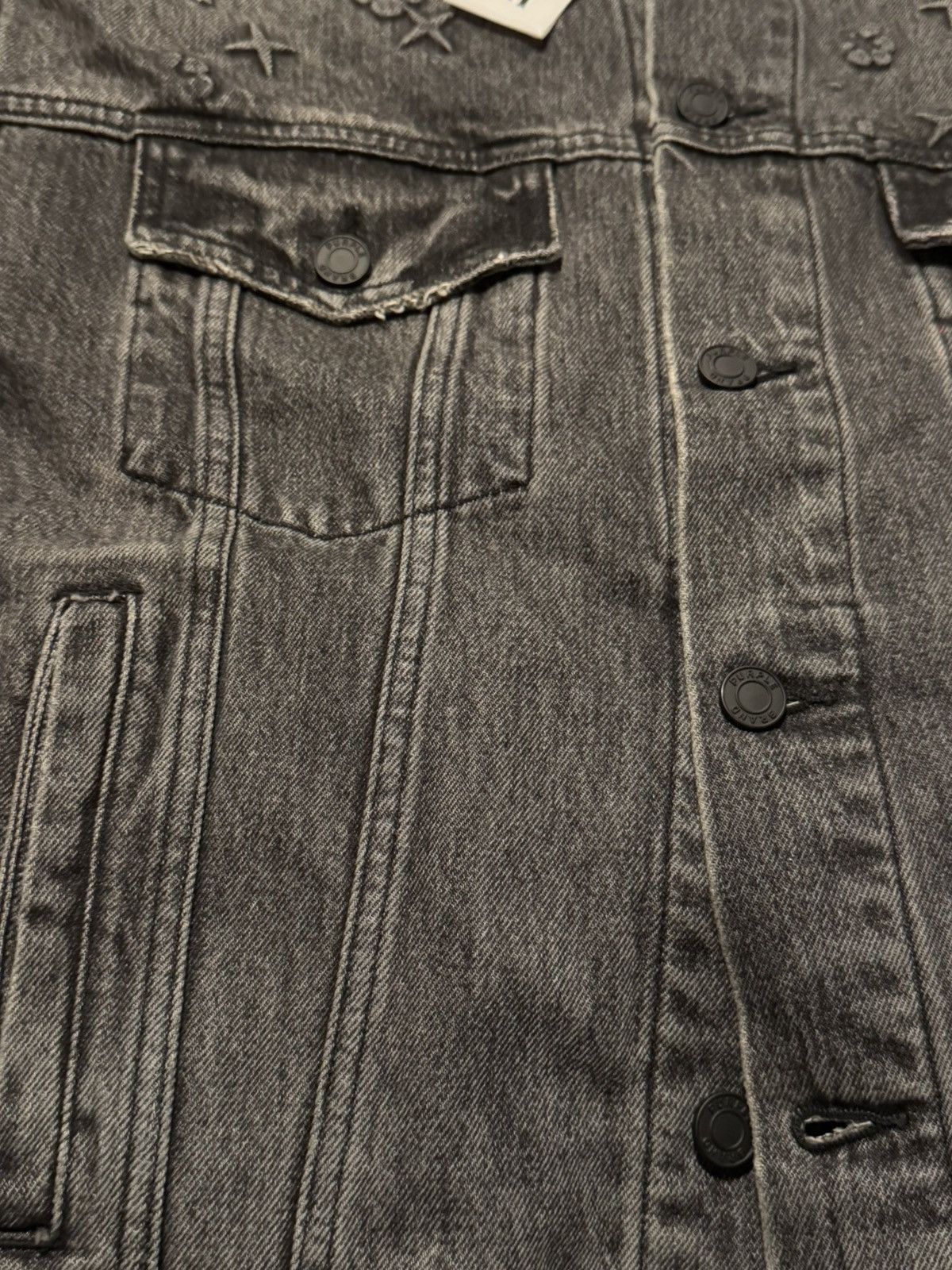 Purple Brand Purple Brand Black Embossed Monogram Denim Jacket New Size US S / EU 44-46 / 1 - 13 Thumbnail