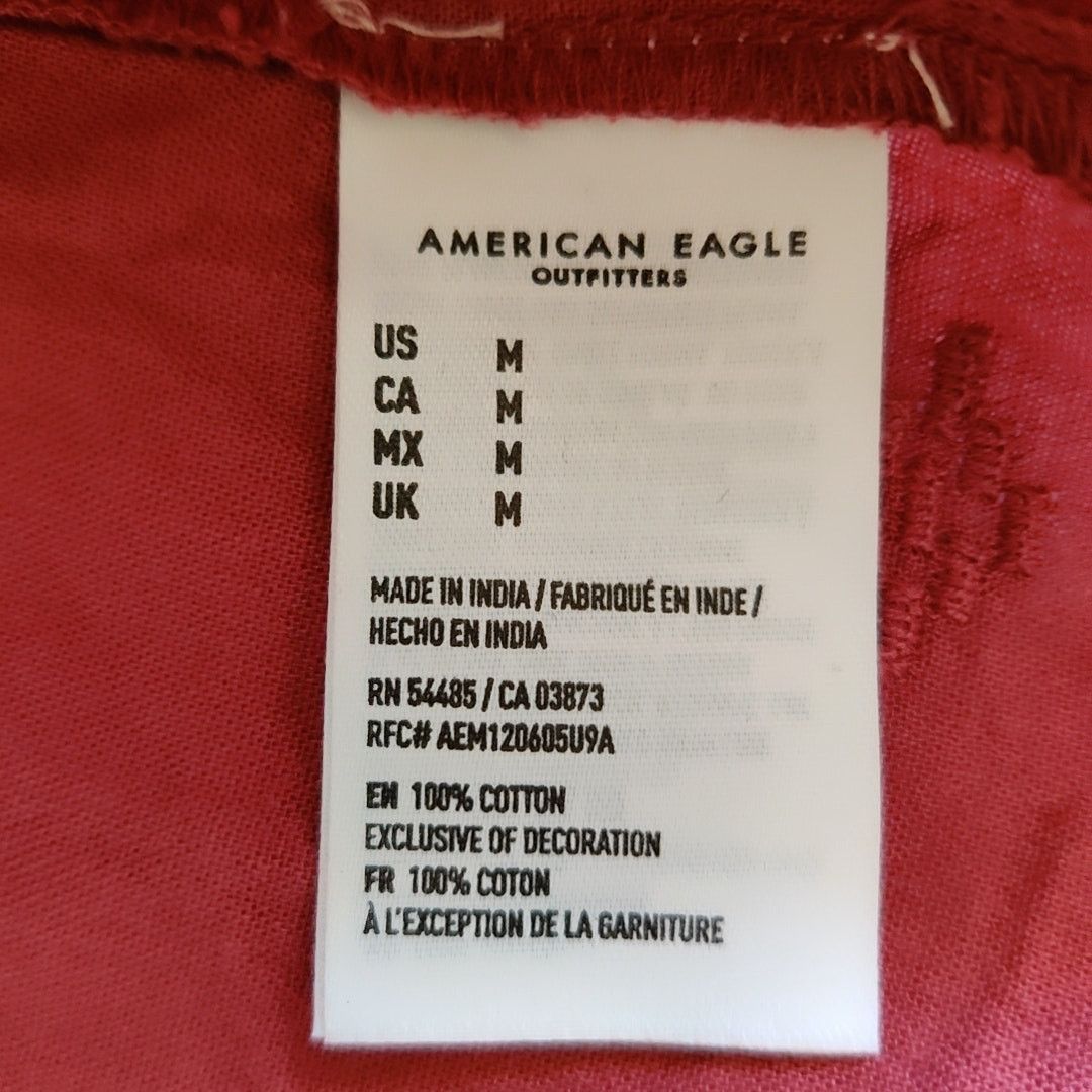 American Eagle Outfitters Lace inset boho top sz M Size M / US 6-8 / IT 42-44 - 9 Thumbnail