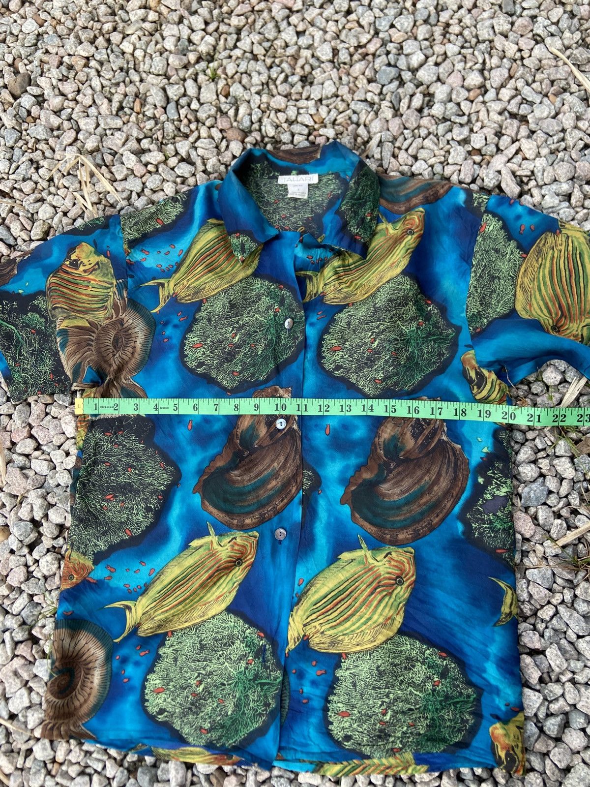 Elie Tahari Vintage TAHARI silk tropical fish in ocean all over print Size US L / EU 52-54 / 3 - 5 Thumbnail