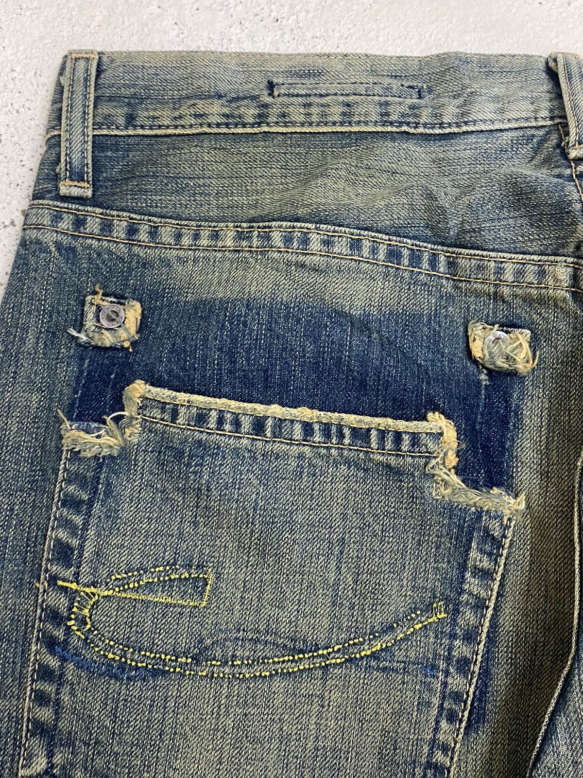 Hysteric Glamour Chip Pepper Jean Baggy Mud Washed Whisker Distressed Size US 30 / EU 46 - 18 Thumbnail