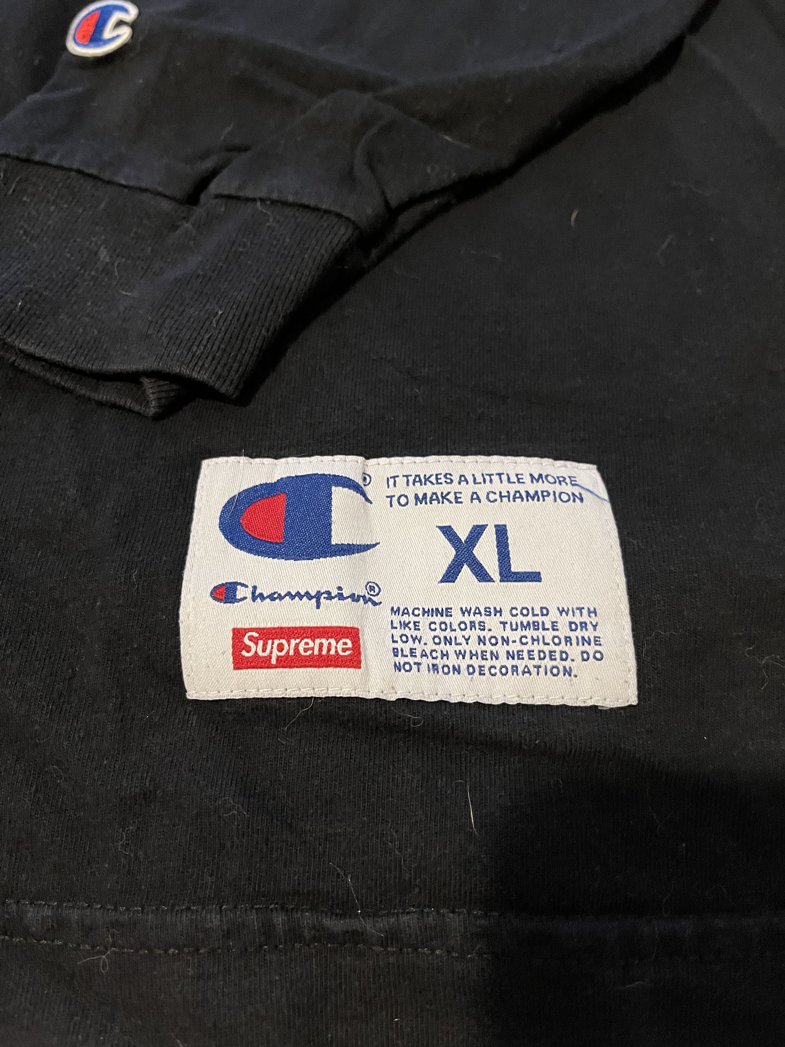 SUPREME CHAMPION LONG SLEEVE SHIRT XL BLACK