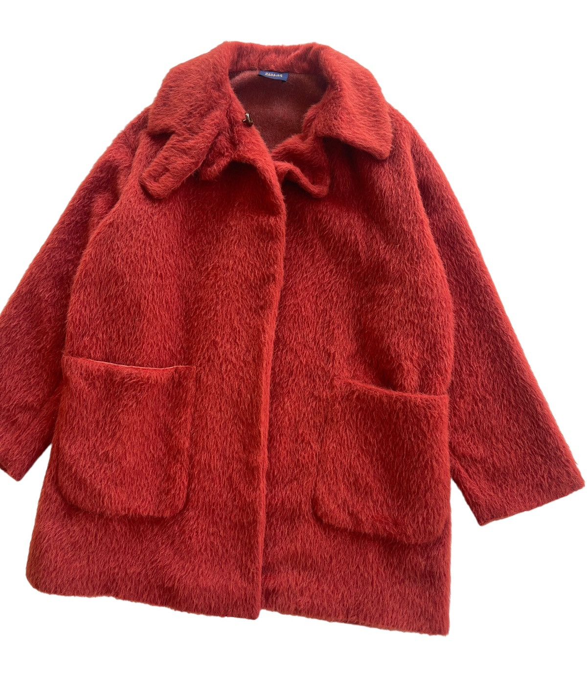 Japanese Brand Massimo Monteforte Fuzzy Mohair Button Less Coat Size M / US 6-8 / IT 42-44 - 5 Thumbnail