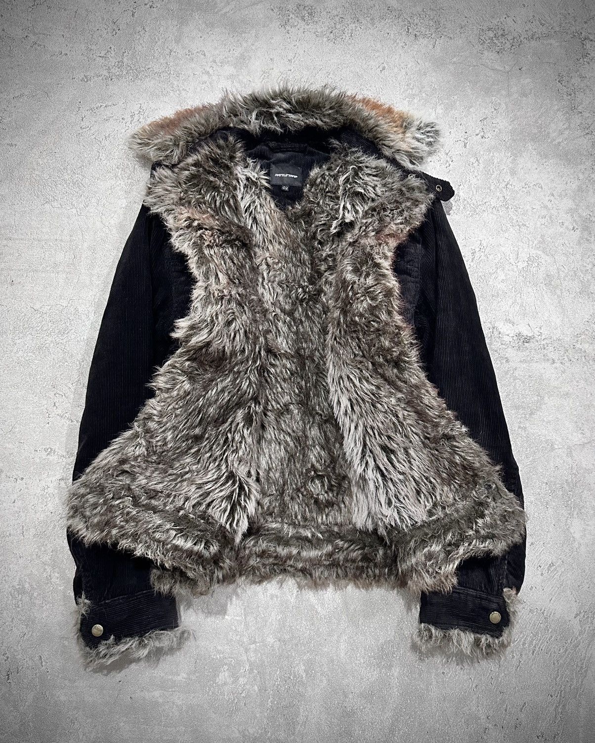 Japanese Brand Vkei Rattle Trap Sun Fade Fur Corduroy Jacket Kmrii Style Size US M / EU 48-50 / 2 - 2 Thumbnail