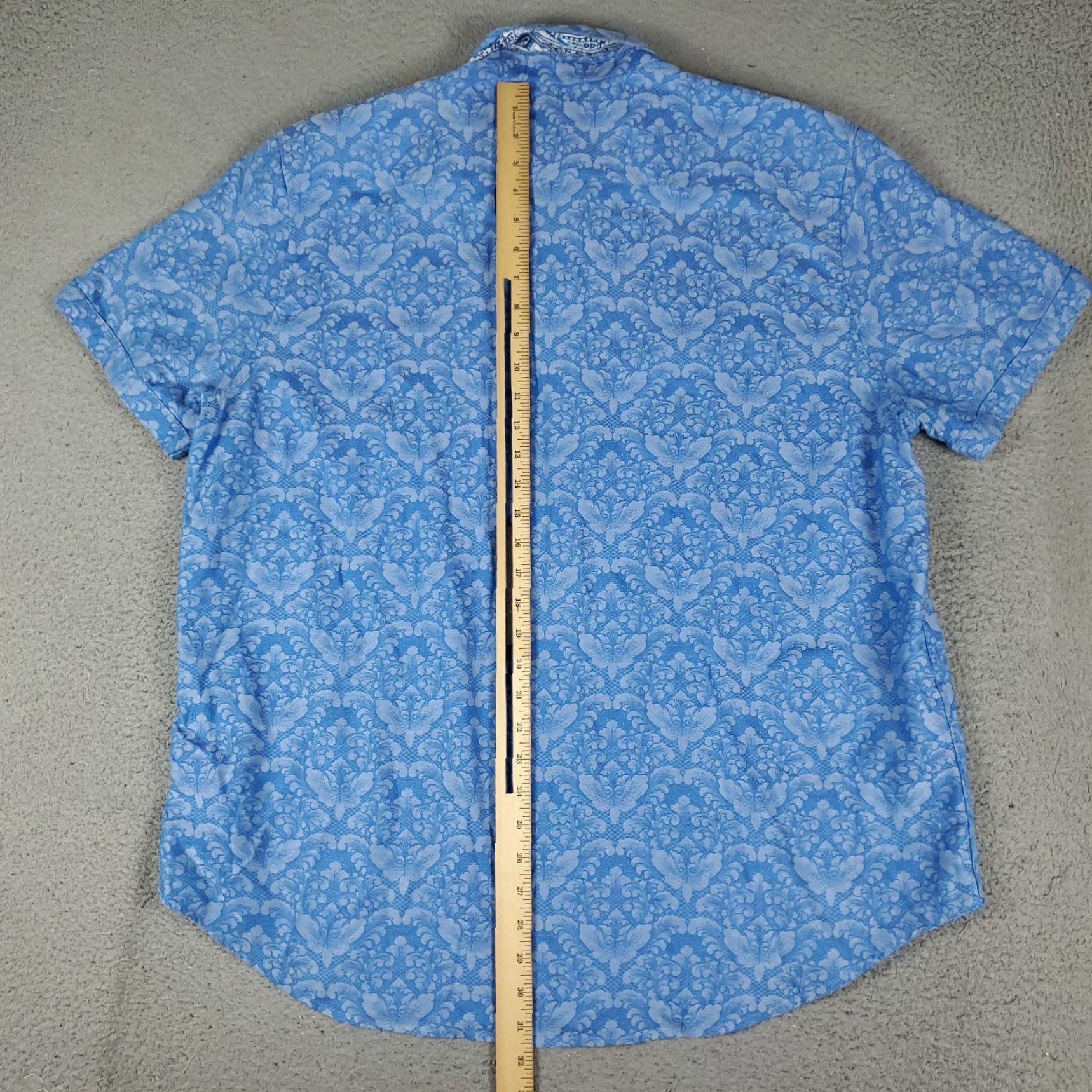 Robert Graham Robert Graham Shirt Mens 2XL Blue Floral Classic Fit Button Up Short Sleeve Size US XXL / EU 58 / 5 - 3 Thumbnail