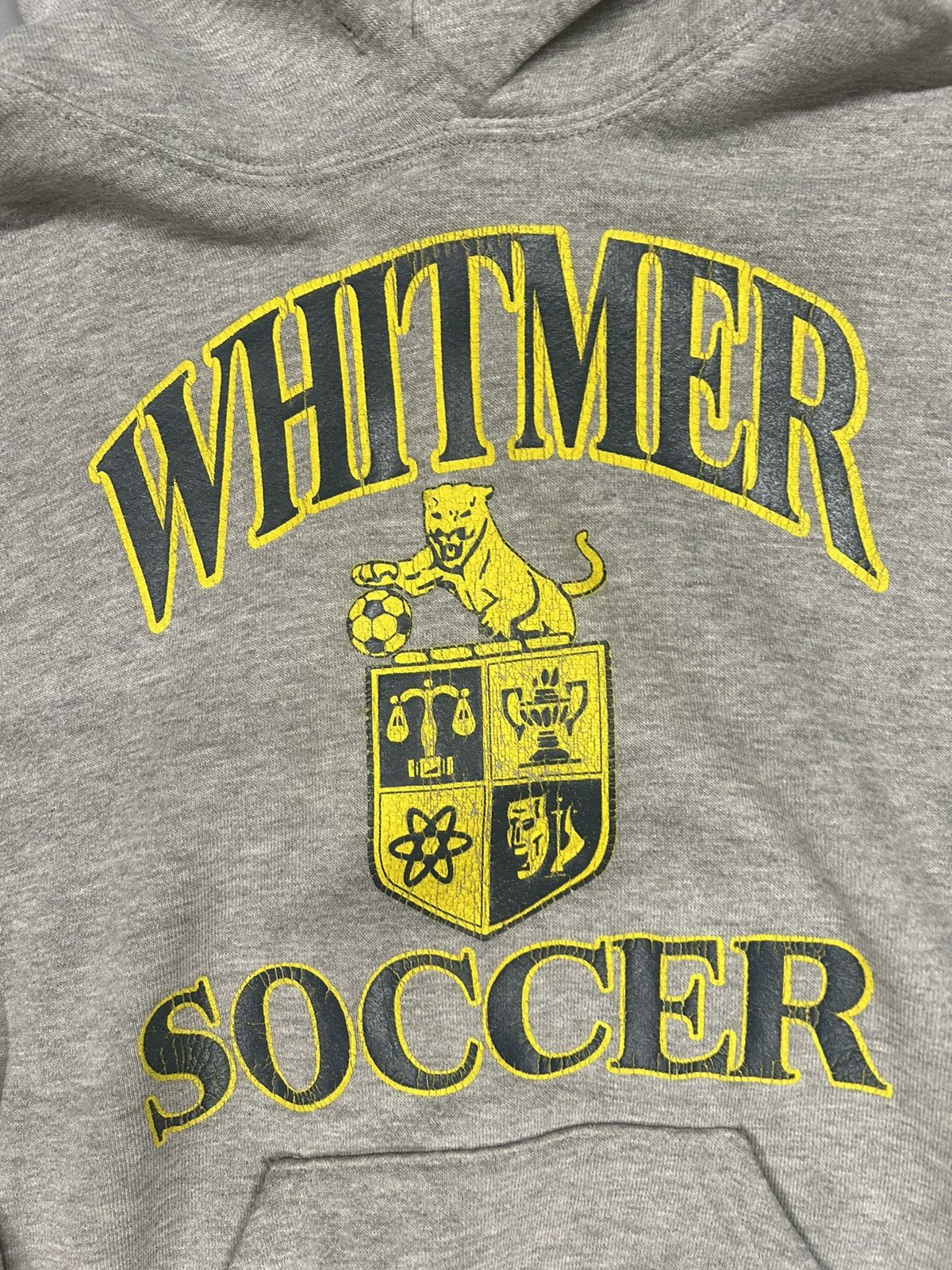 Vintage Crazy Vintage 90s Essential Grey Whitmer Soccer Hoodie Sweat Size US S / EU 44-46 / 1 - 2 Thumbnail