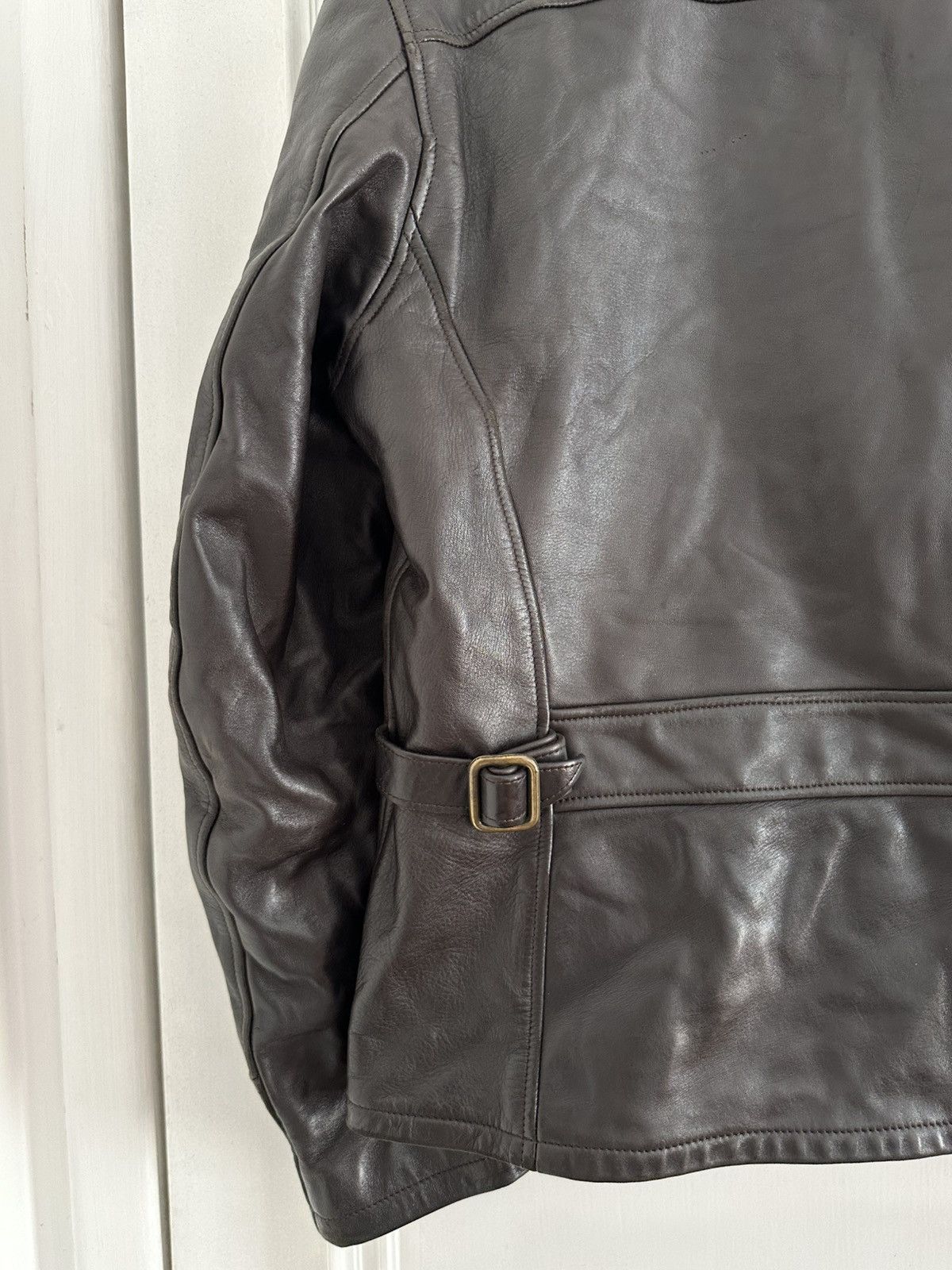 Thedi Thedi Vintage Military Army Style Cropped Leather Jacket Size US M / EU 48-50 / 2 - 4 Thumbnail