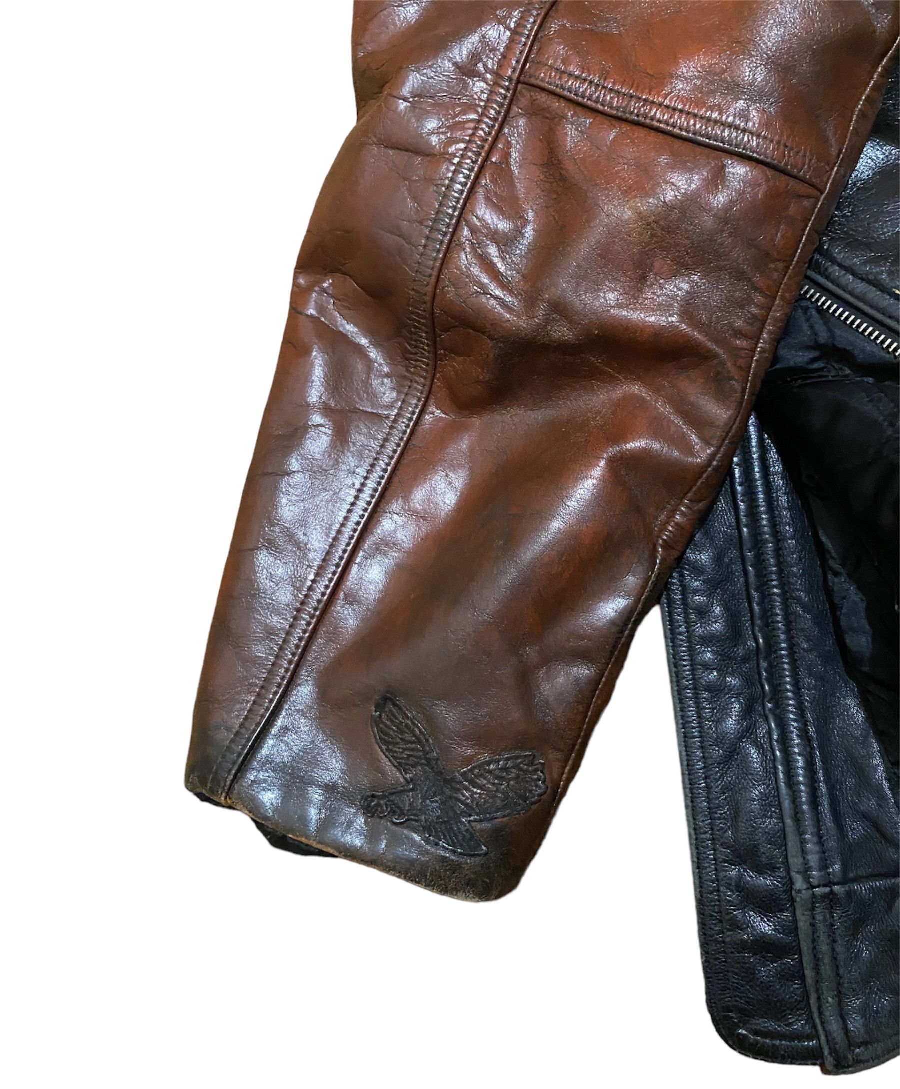 Harley Davidson Vtg 80s Harley Davidson Motorcycle Leather Bomber Jacket Size US XL / EU 56 / 4 - 9 Thumbnail
