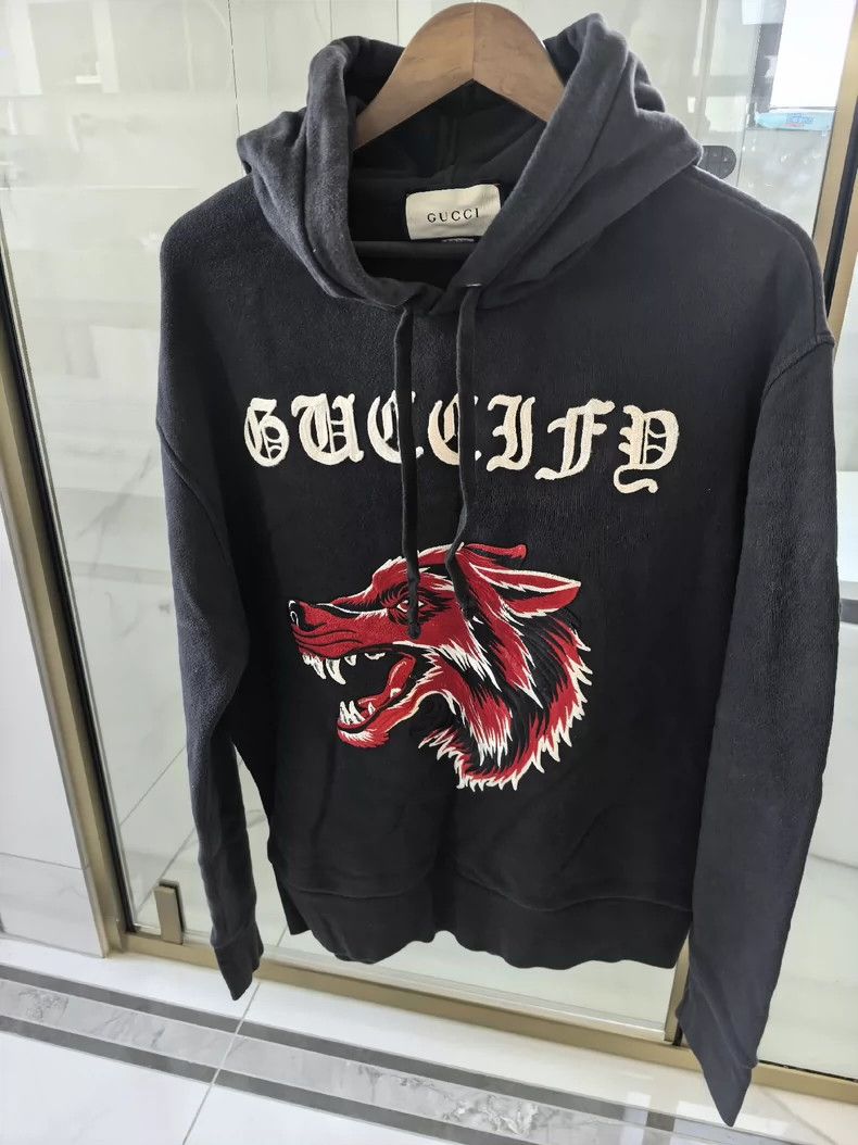 Gucci New wolf-headed hoodie sweatshirt 2502-Nextarrow