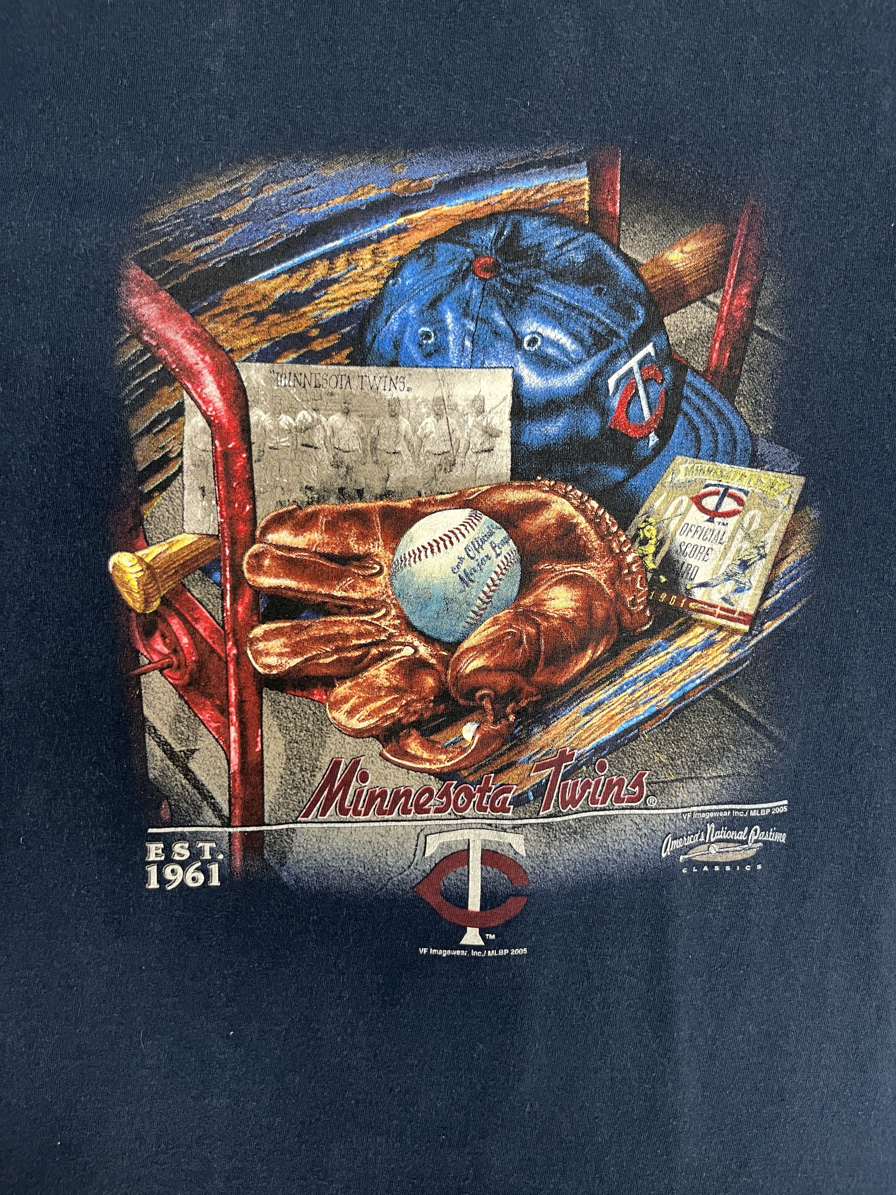 Vintage Minnesota Twins Vintage Blue T-Shirt Tee Size US L / EU 52-54 / 3 - 2 Thumbnail