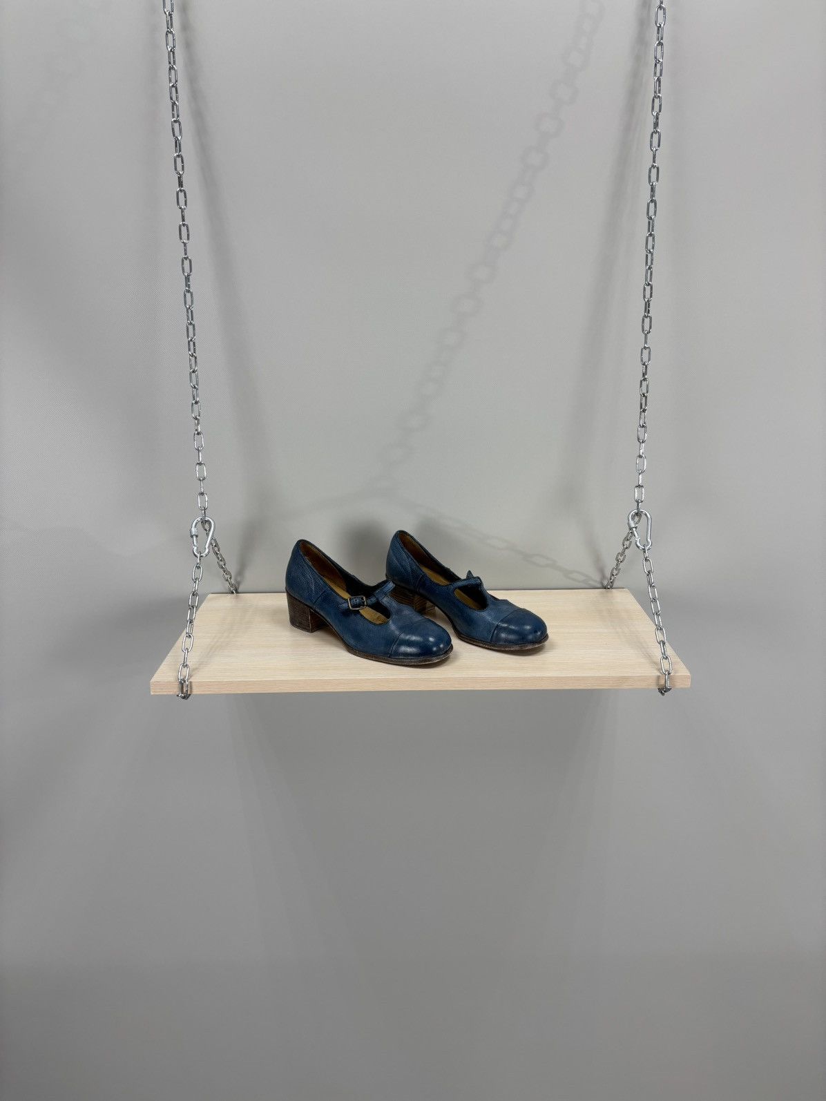 Leather × MoMA Womens leather shoes MOMA Size 37 1/2 Color Blue Size US 7.5 / IT 37.5 - 1 Thumbnail