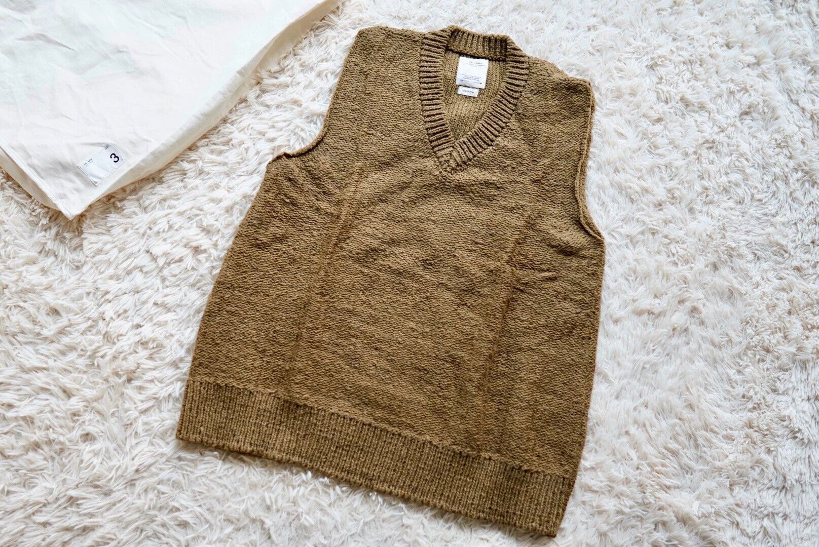 Visvim Beige V-Neck Knit Vest Size L Size US L / EU 52-54 / 3 - 1 Thumbnail
