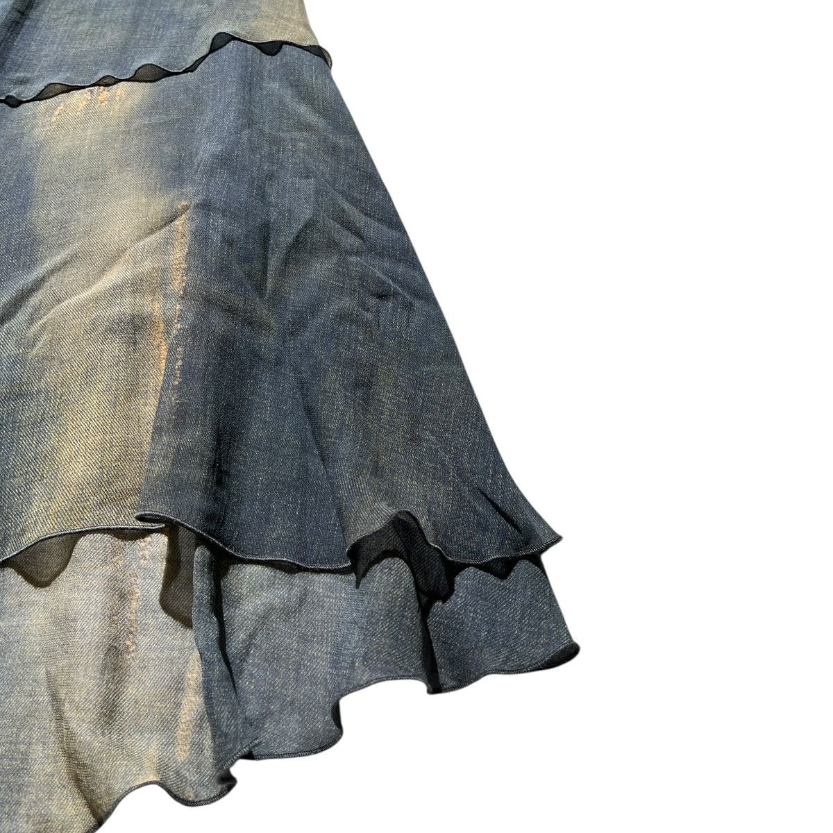 Blumarine $3,098 chiffon ruffled flared jeans Size 30" / US 8 / IT 44 - 3 Thumbnail