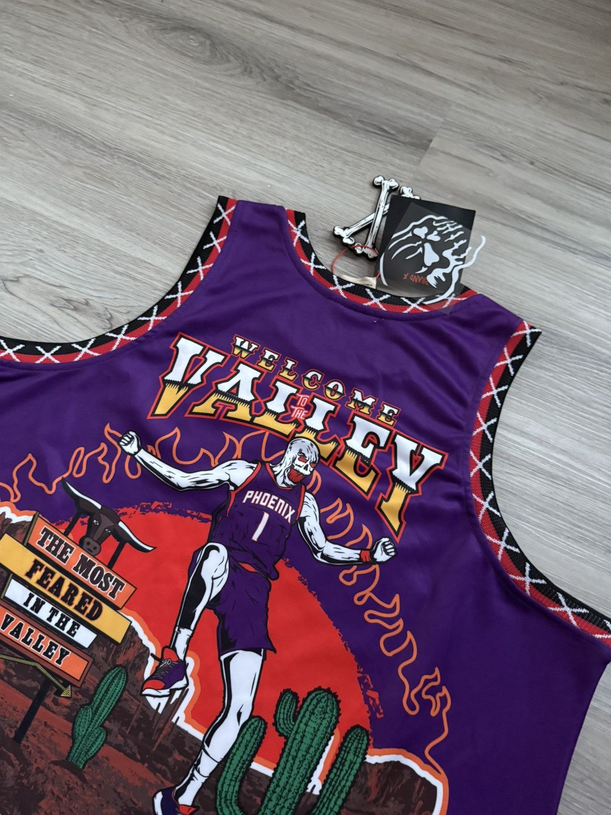 NBA Brand X Devon Booker Phoenix Suns Skeleton Jersey Size US XXL / EU 58 / 5 - 5 Thumbnail