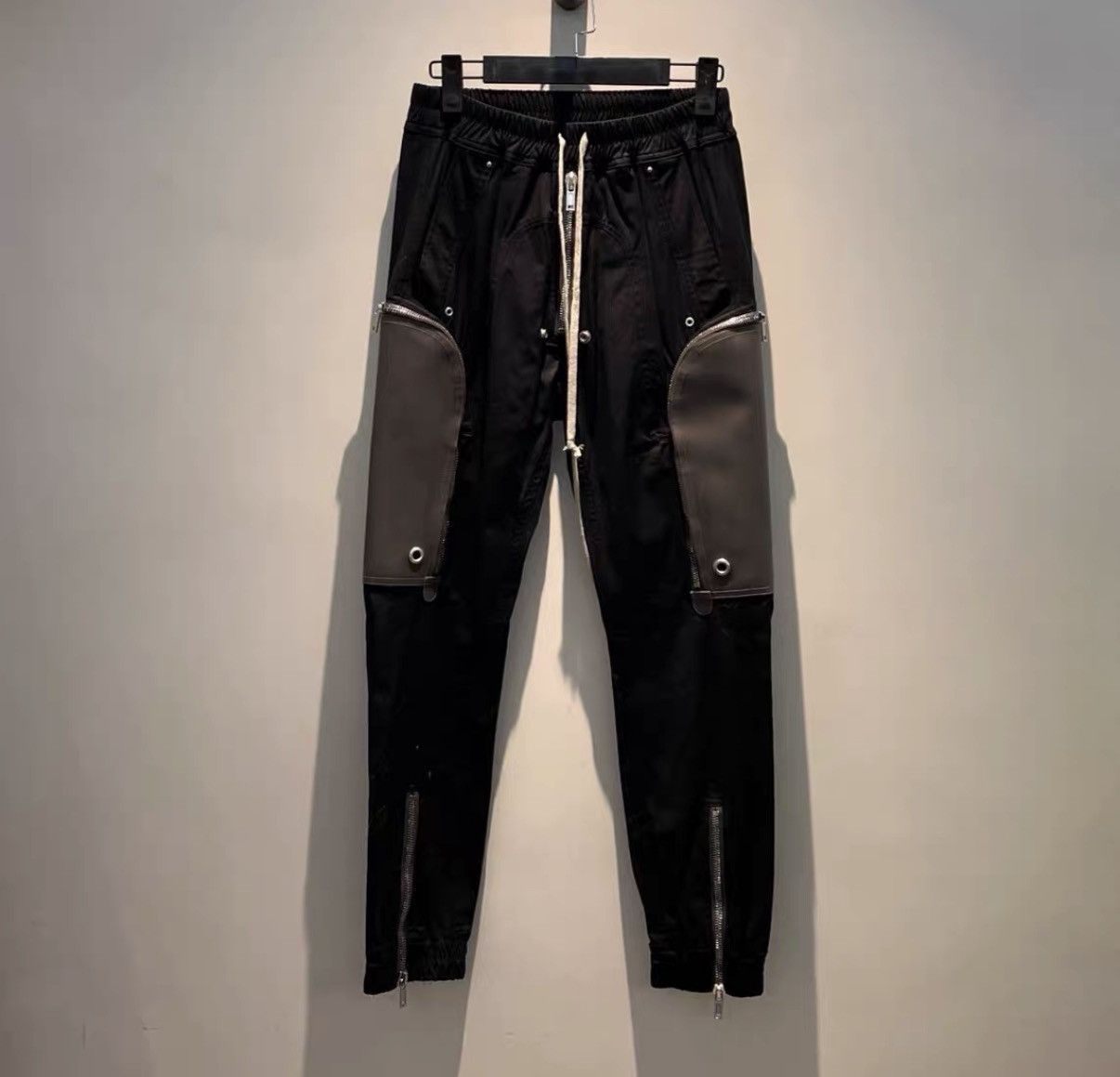 Rick Owens Rick Owens Mainline Classic PVC-Paneled Five-Zip Pants Size US 36 / EU 52 - 1 Thumbnail