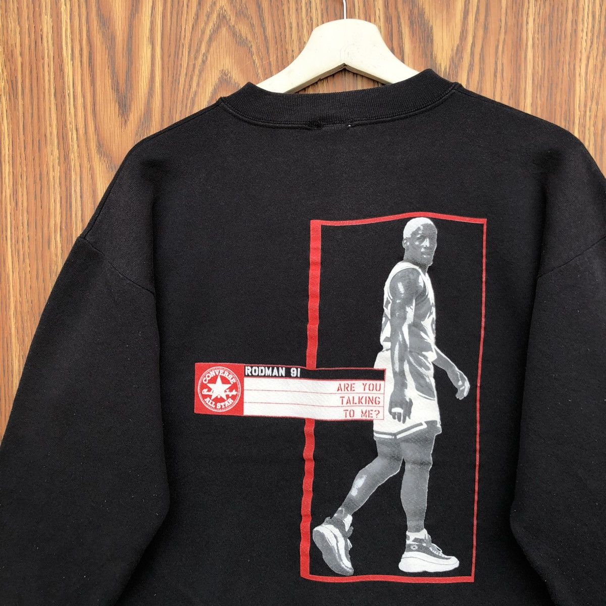 NBA Vintage 90s Converse Promo Dennis Rodman Sweatshirt Size US M / EU 48-50 / 2 - 2 Thumbnail