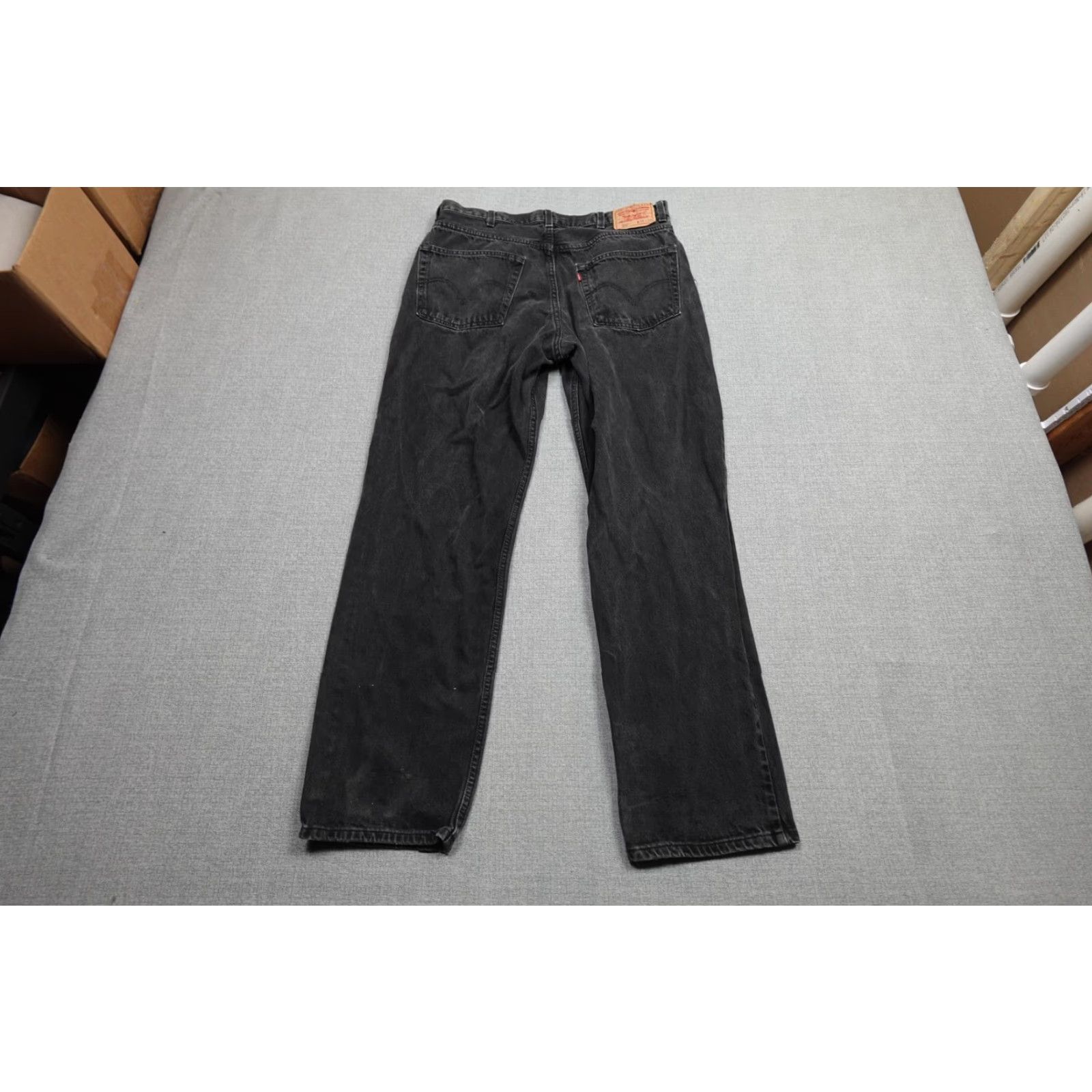 Levi's Levi's 550 Relaxed Fit Jeans Mens 38x34 Charcoal Gray Wash Denim Western Wide Leg Tapered Pocket Zipper Casual Pants 5-Pocket Design Size US 38 / EU 54 - 4 Thumbnail