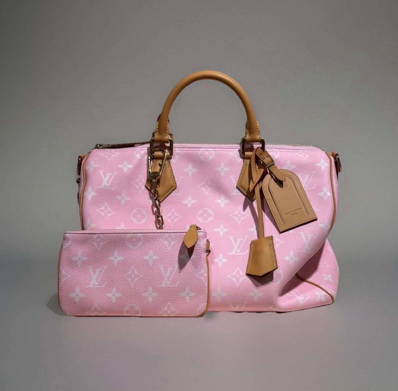 Hot Pink Louis Vuitton Duffle Bag CANDY PINK SPEEDY 40 DUFFLE BAG
