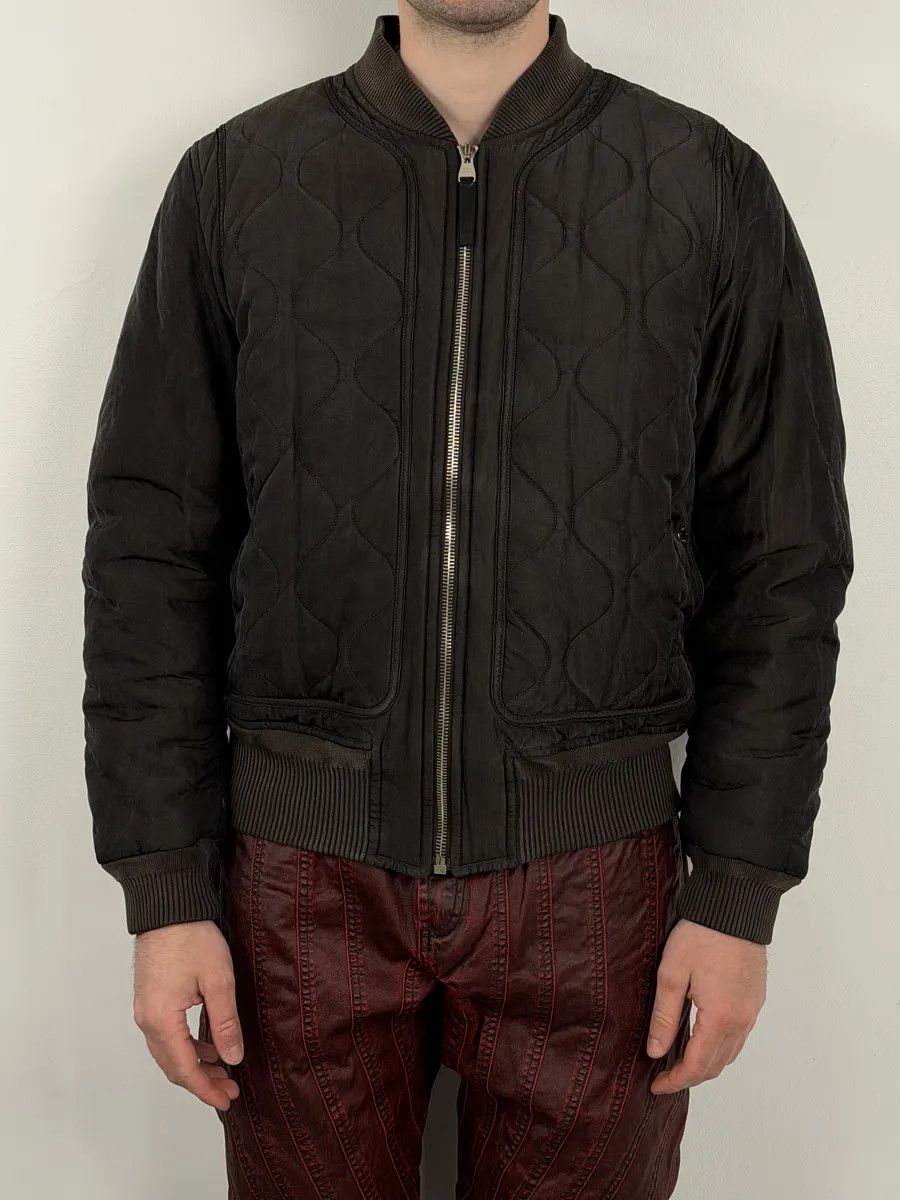 Louis Vuitton Louis Vuitton Taupe Silk Quilted Bomber Jacket Size US L / EU 52-54 / 3 - 5 Thumbnail