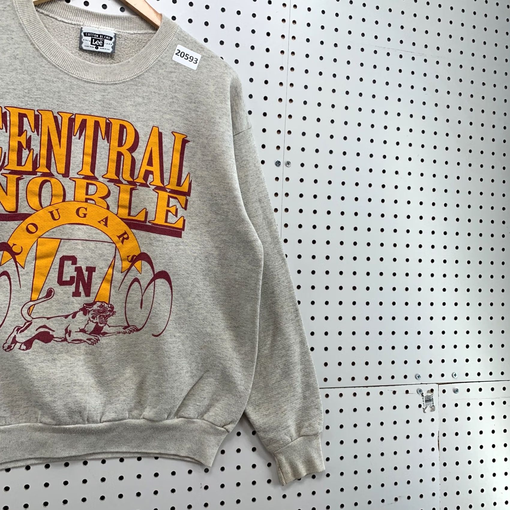 Lee VINTAGE Lee Shirt Mens Medium Gray Central Noble Cougars Crewneck Sweatshirt Size US M / EU 48-50 / 2 - 4 Thumbnail