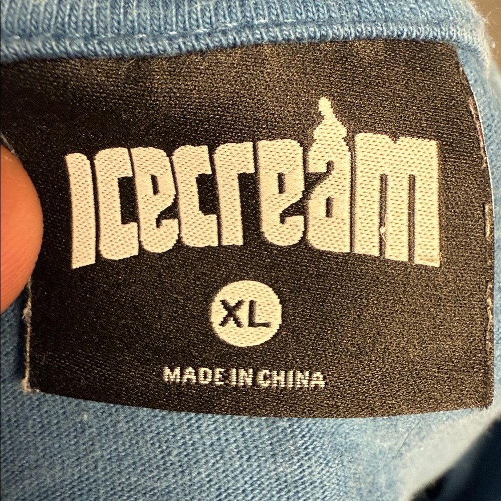 Icecream Ice Cream Graphic Logo Tee, Blue, XL, 100% Cotton Size US L / EU 52-54 / 3 - 7 Thumbnail