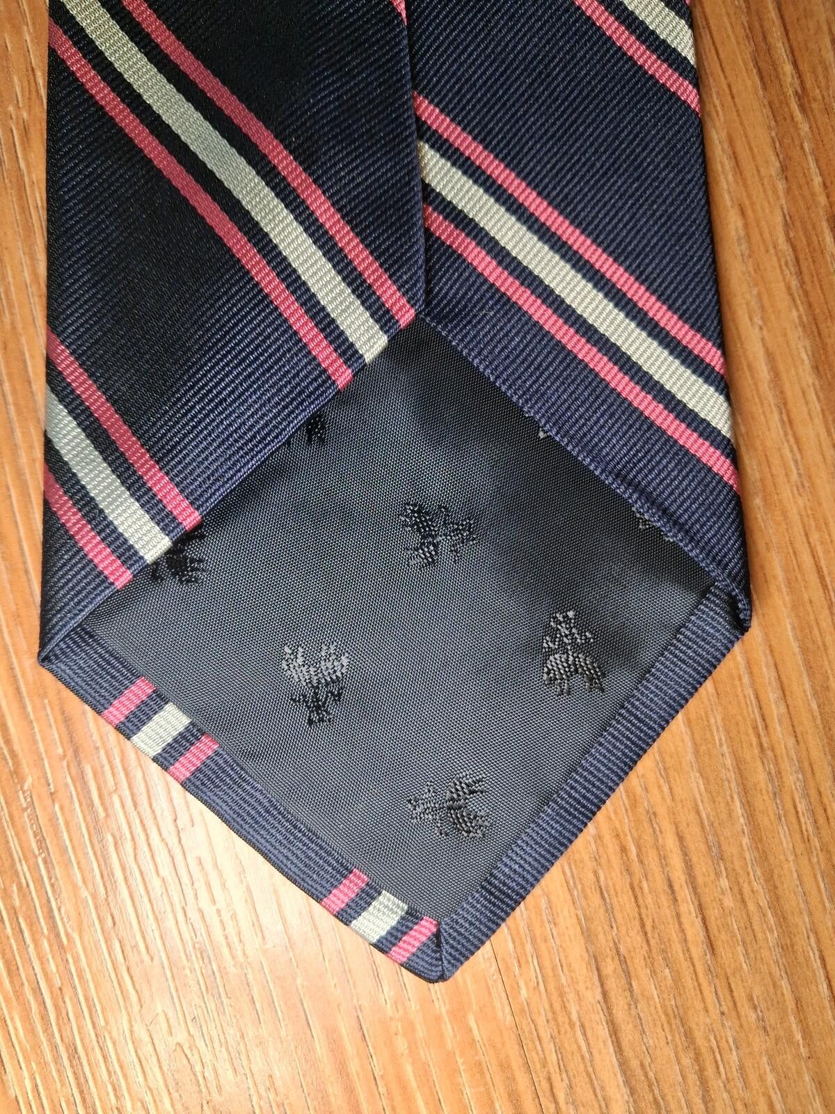 Brooks Brothers Brooks Brothers Silk Tie Navy Multicolor Striped Repp USA Size ONE SIZE - 3 Thumbnail