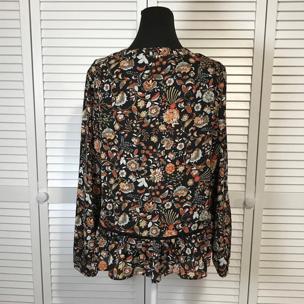 Other a.n.a. A New Approach Boho Floral Embroidered Blouse PL Size L / US 10 / IT 46 - 3 Thumbnail