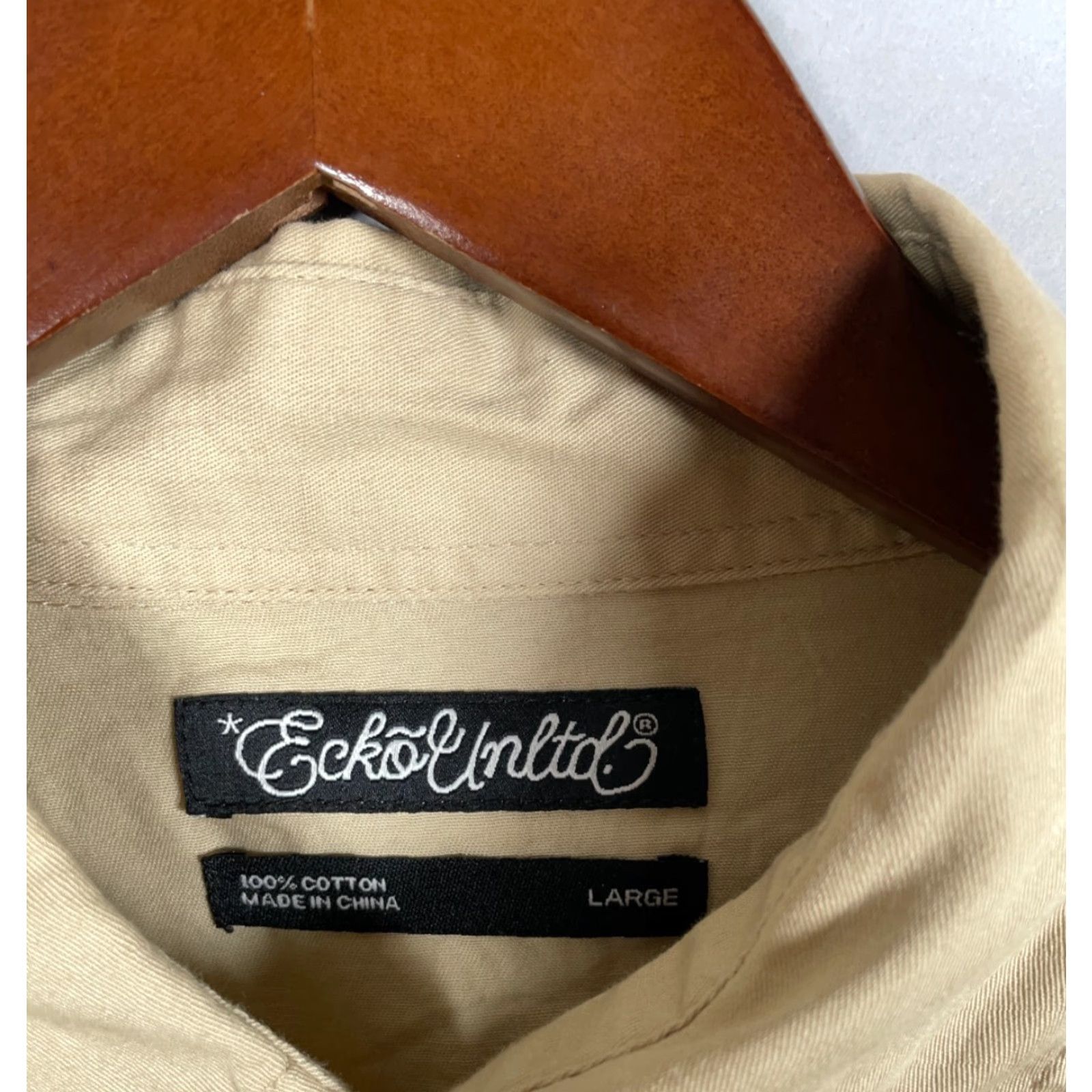 Ecko Unltd. VINTAGE Ecko Unltd. Skull Wings Military Shirt Adult Large Beige Geometric Hip Hop Mens Size US L / EU 52-54 / 3 - 4 Thumbnail