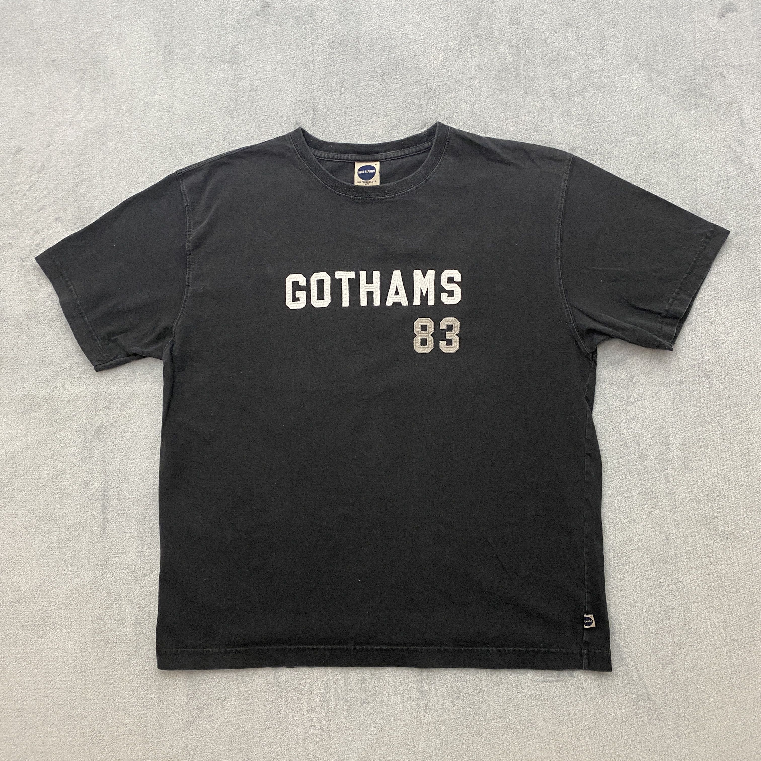 Blue Marlin × Vintage T Shirt Men Large Black GOTHAMS 83 Embroidered Short Sleeve Size US L / EU 52-54 / 3 - 1 Thumbnail