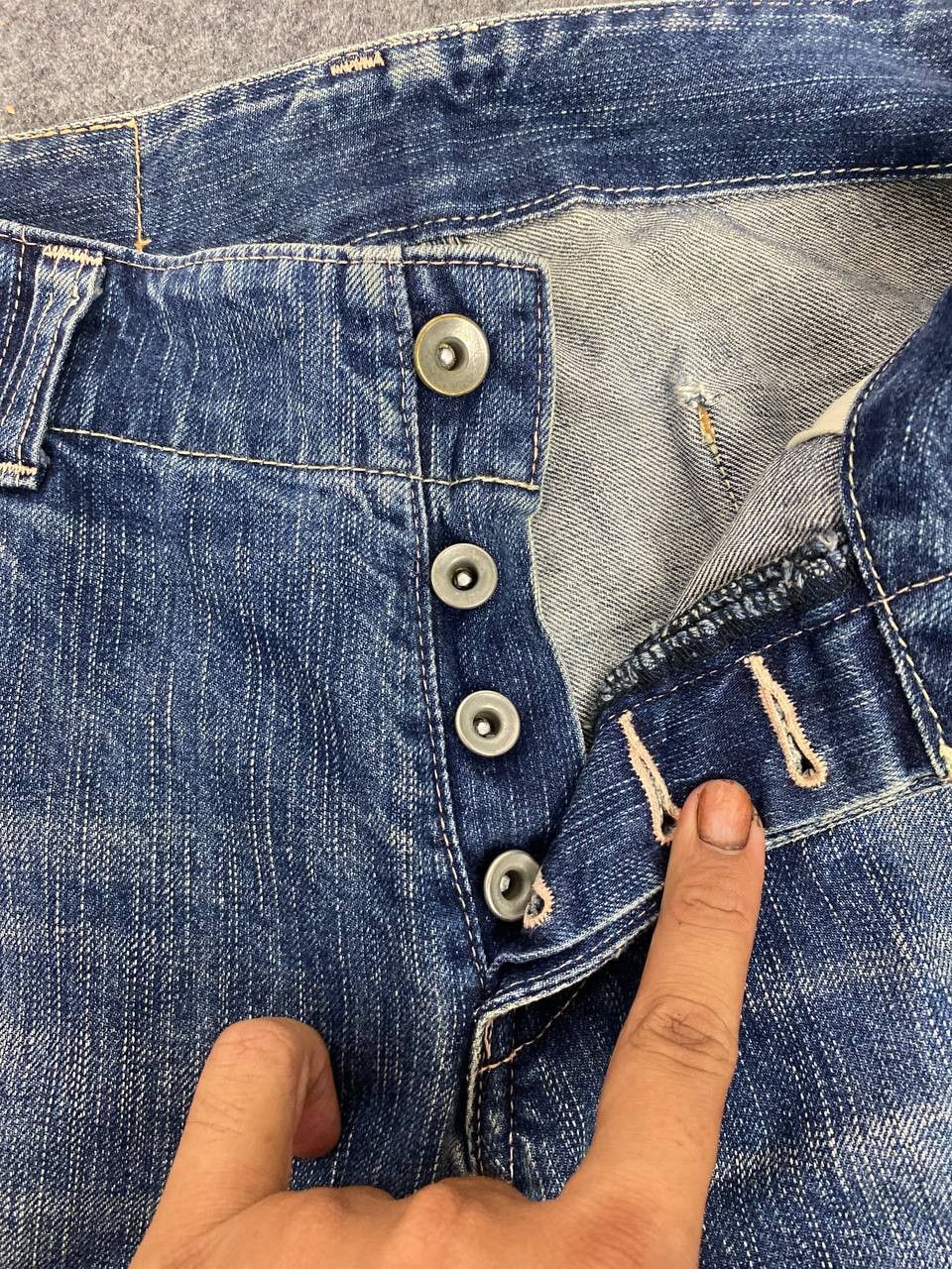 Johnbull johnbull japan single side pocket distressed denim Size US 34 / EU 50 - 16 Thumbnail