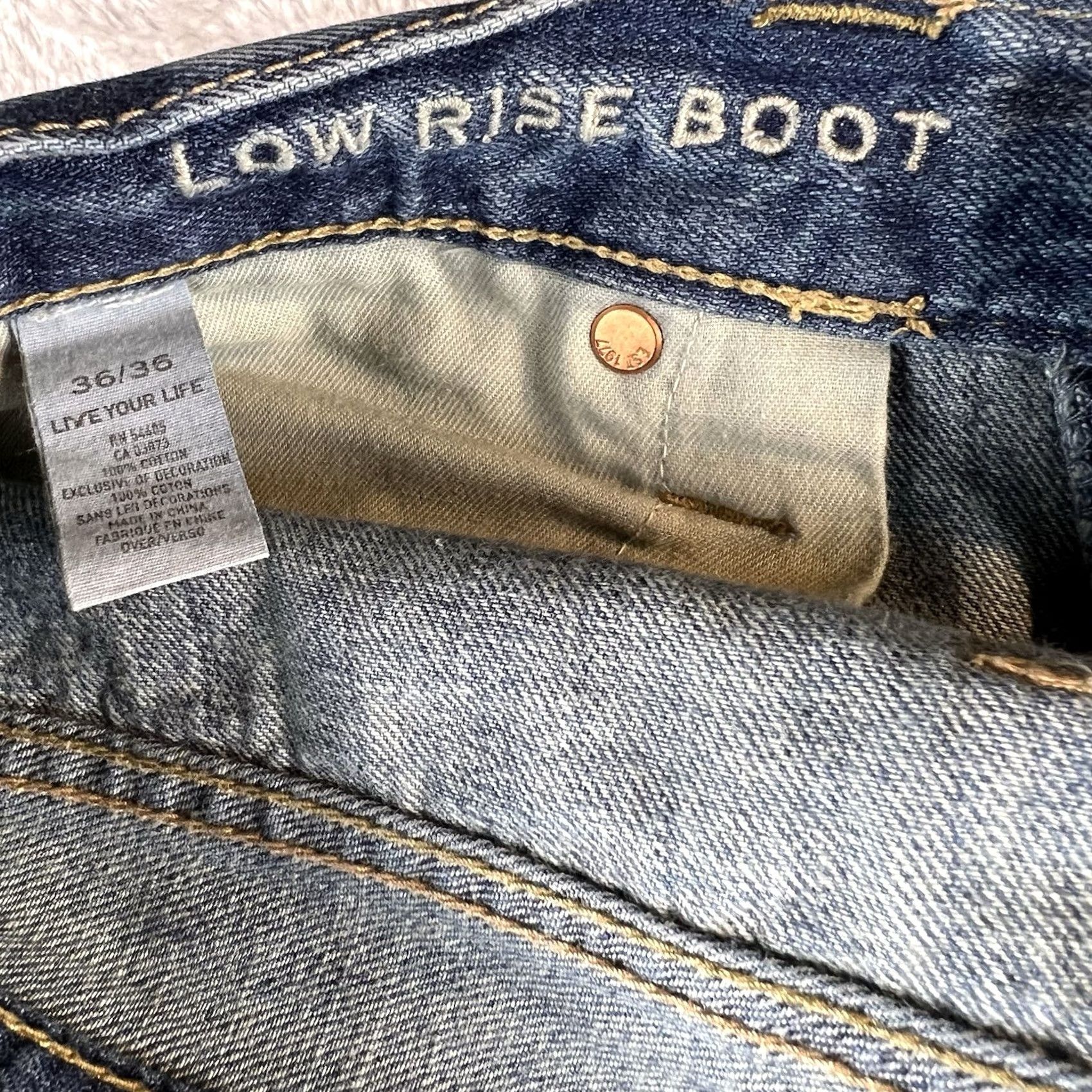 American Eagle Outfitters American Eagle jeans Mens size 36x36 bootcut Blue Dark Wash denim Y2K Cowboy Grunge Mens Size US 36 / EU 52 - 7 Thumbnail