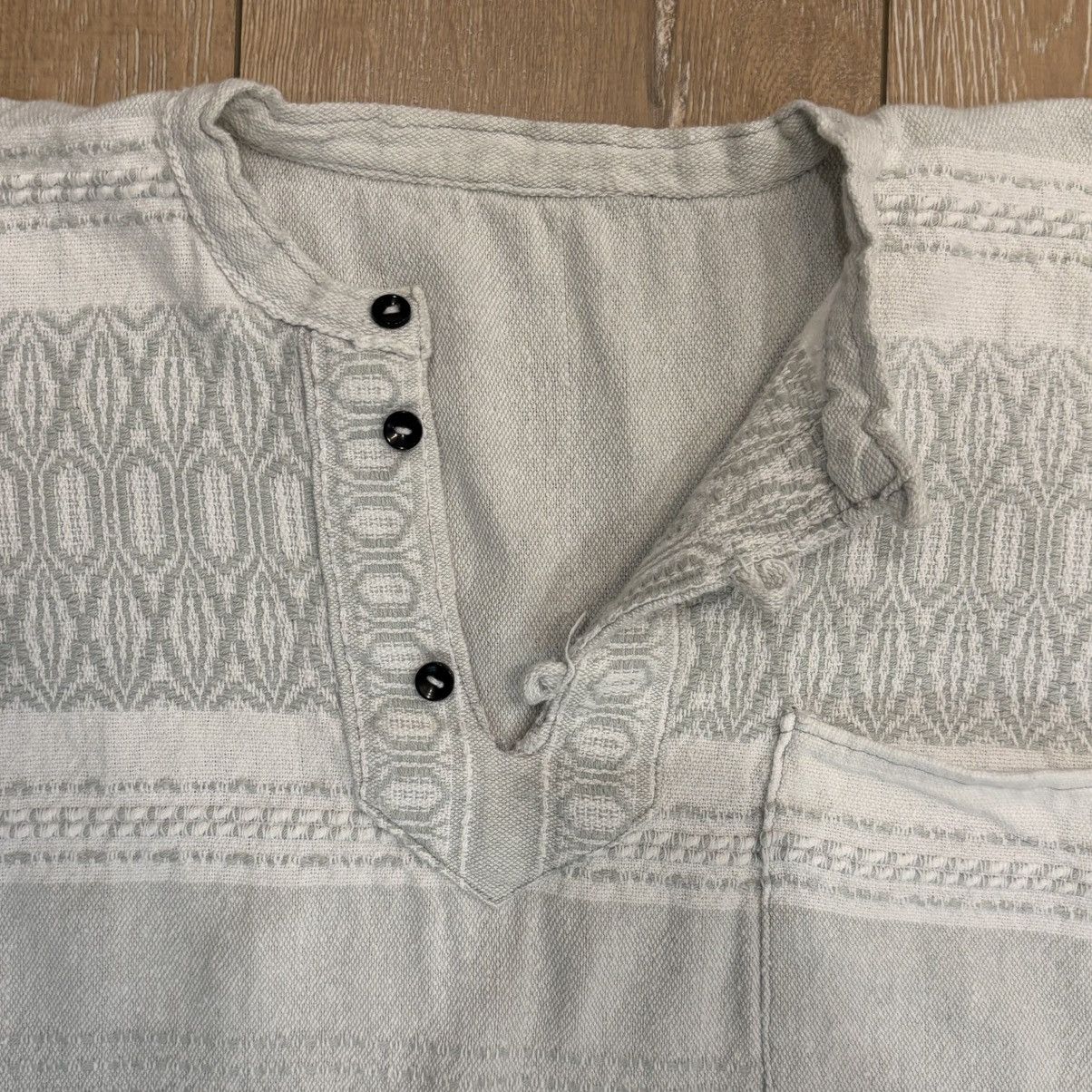 Other Artisan Handwoven Textured Cotton Henley - XL - Boho No Tags Size US XL / EU 56 / 4 - 4 Thumbnail