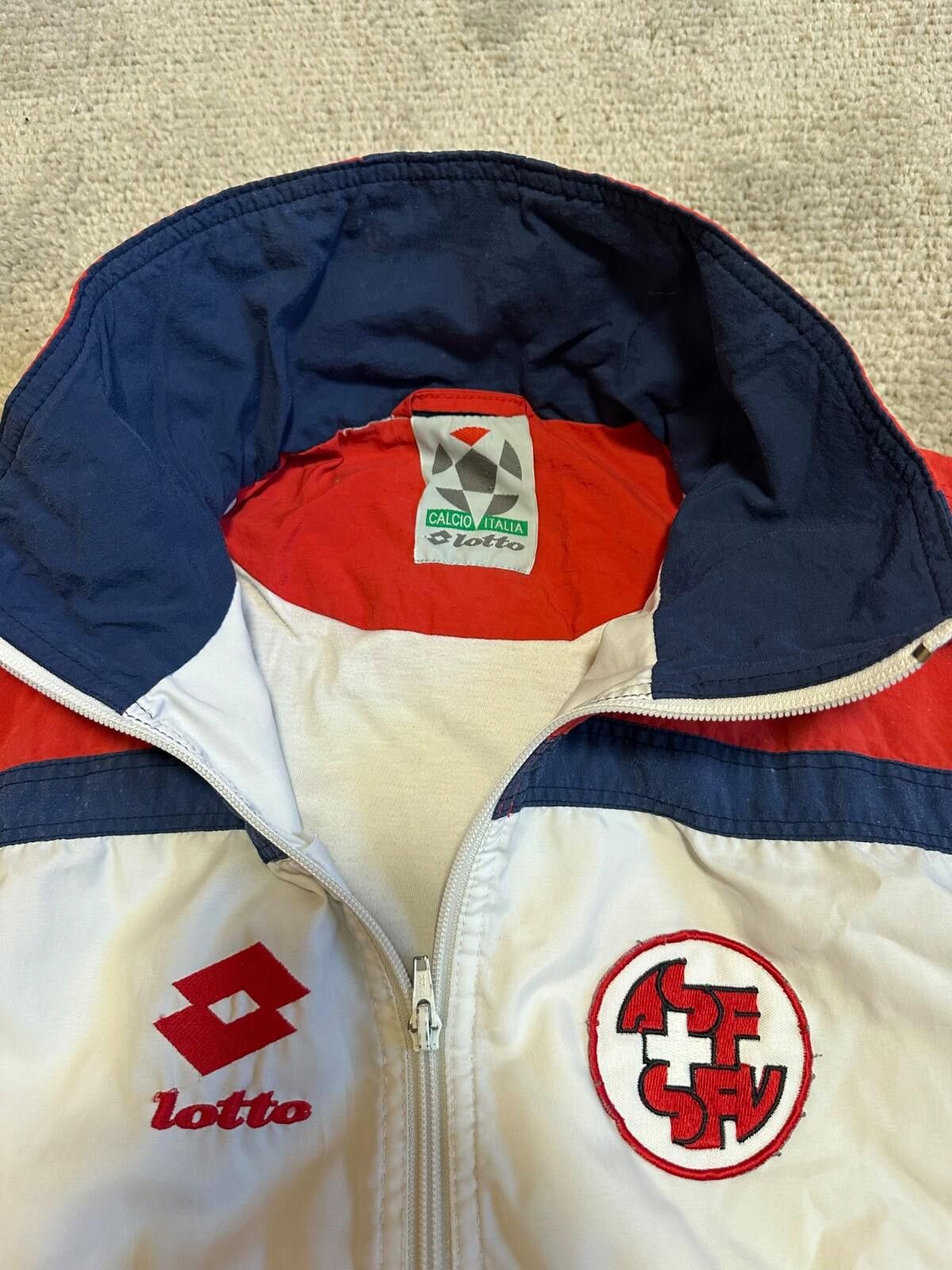 Lotto Sport SWITZERLAND 90s HOME FOOTBALL SOCCER TRACK SUIT LOTTO sz L Size US L / EU 52-54 / 3 - 6 Thumbnail